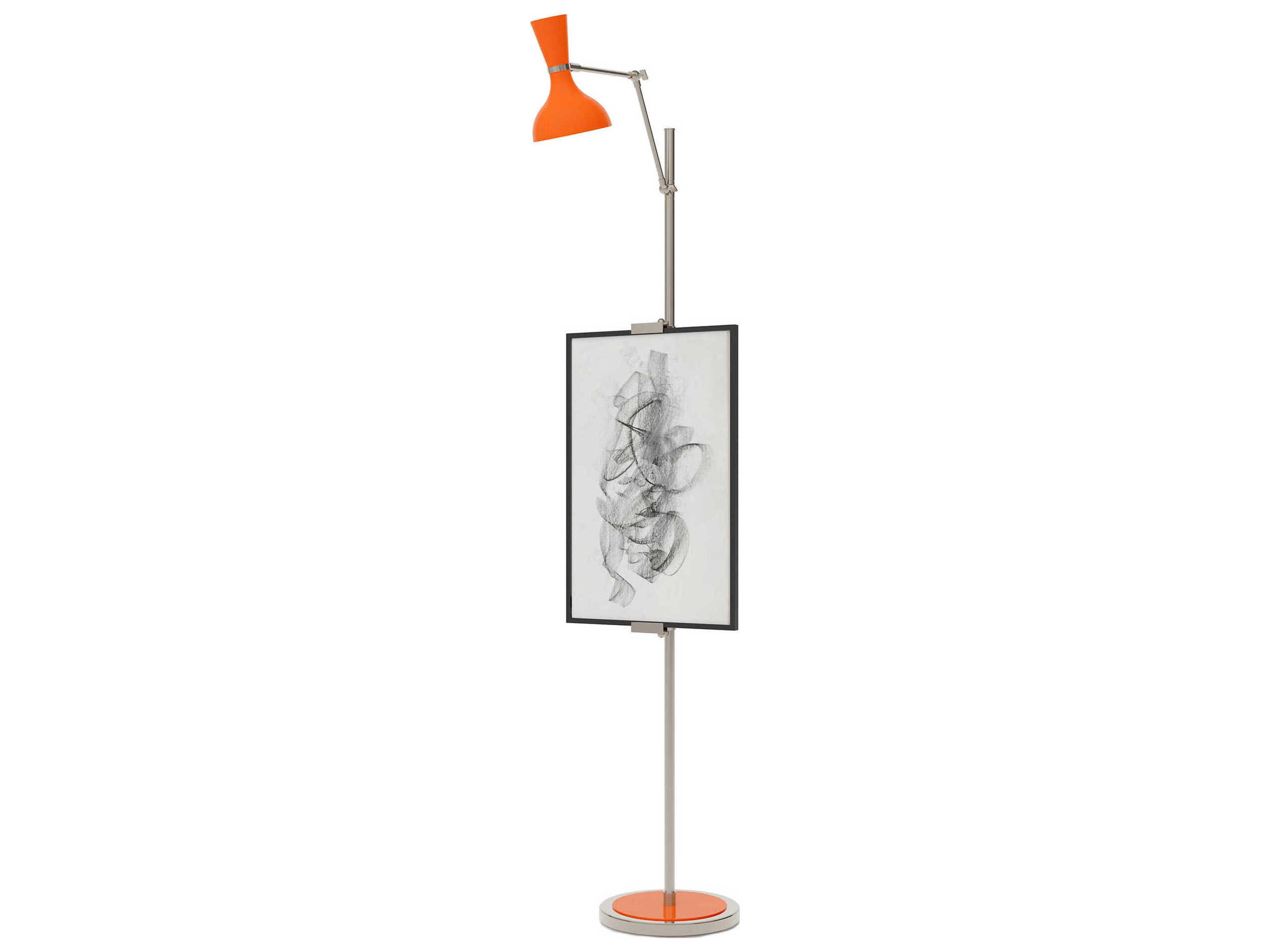 Robert Abbey Clare Pumpkin Orange Floor Lamp