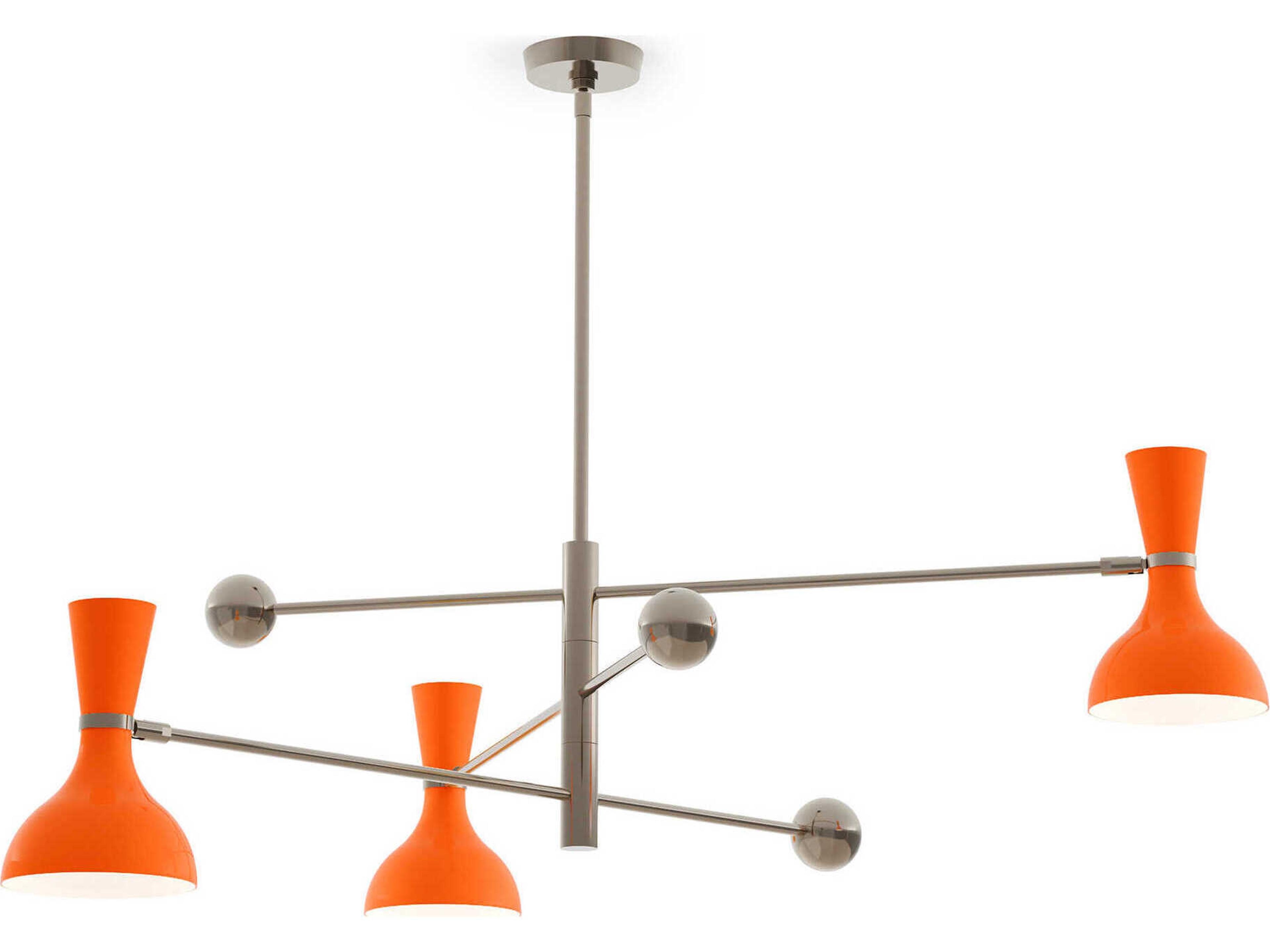 Robert Abbey Clare 3-Light Pumpkin Orange Chandelier