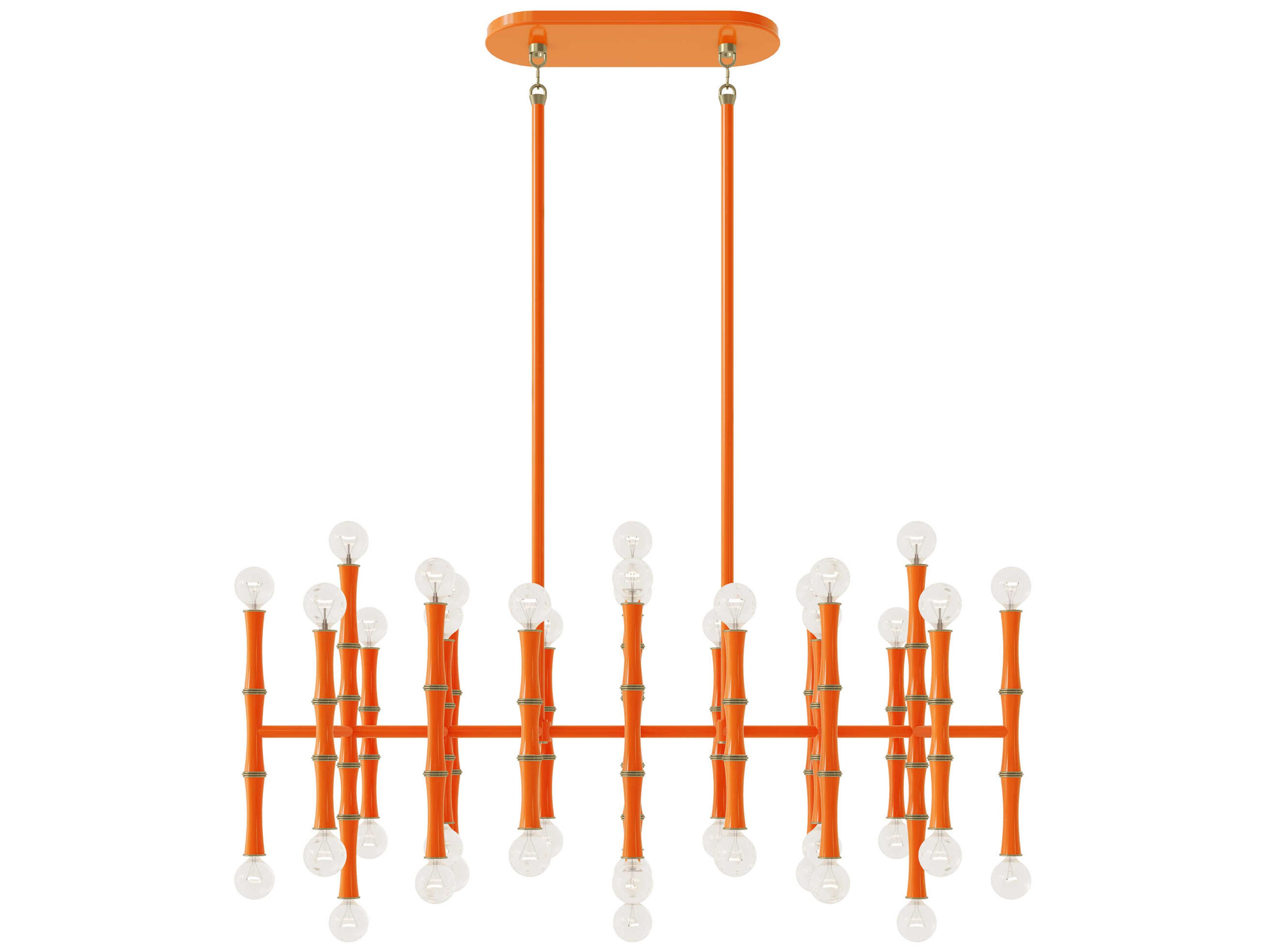 Kane 42-Light Pumpkin Orange Island Pendant