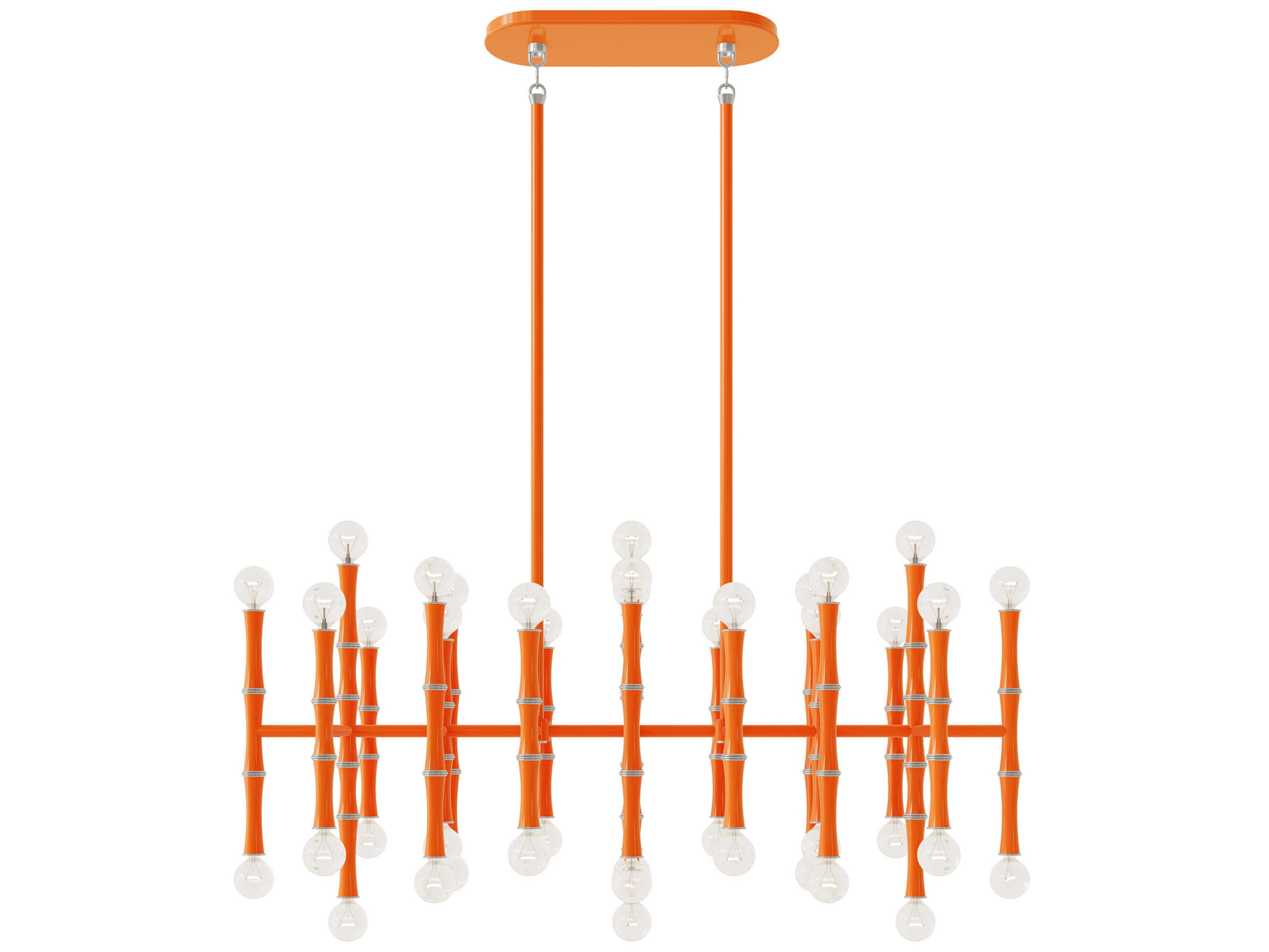 Robert Abbey Kane 42-Light Pumpkin Orange Island Pendant