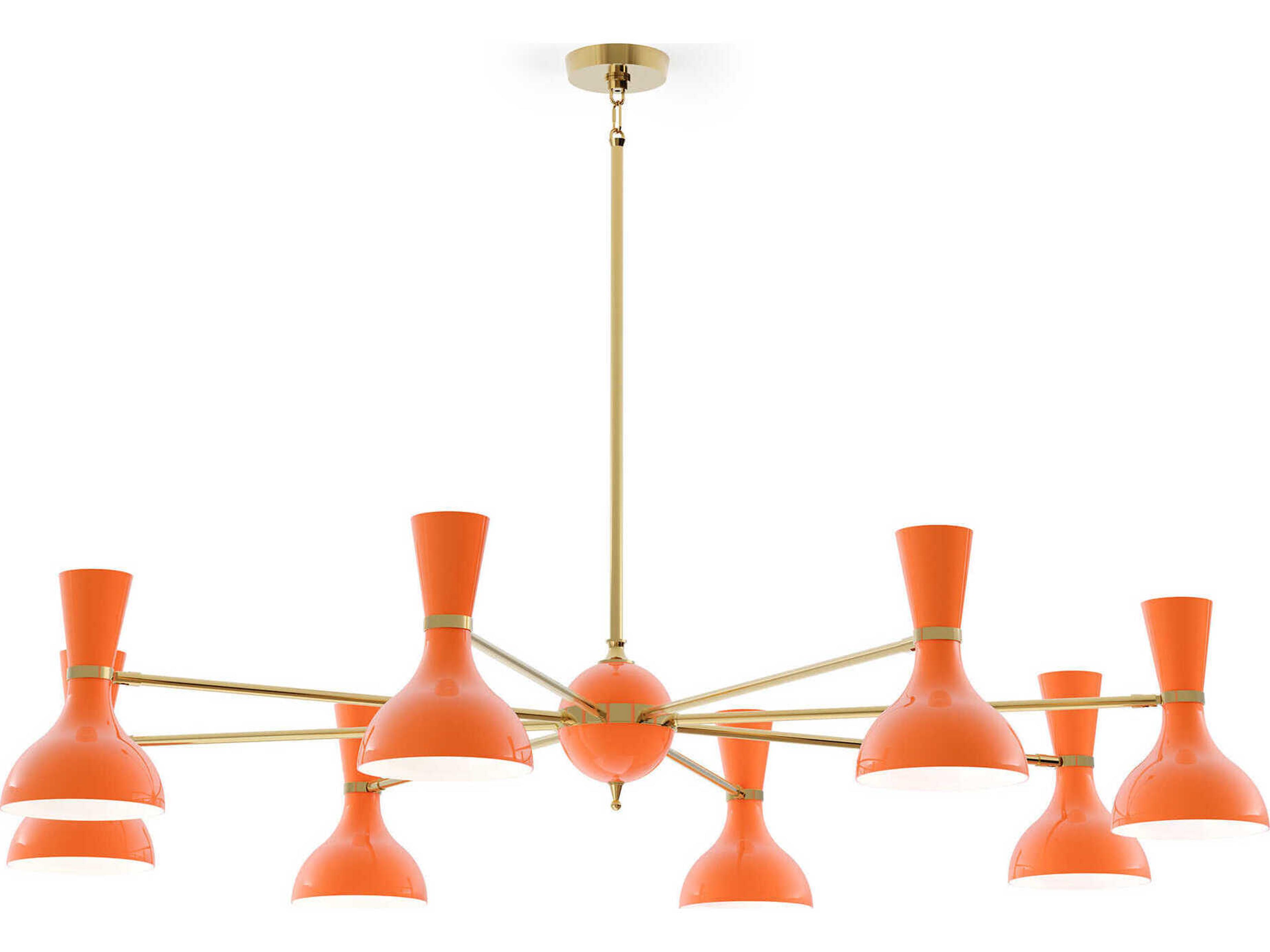 Clare 8-Light Pumpkin Orange Chandelier
