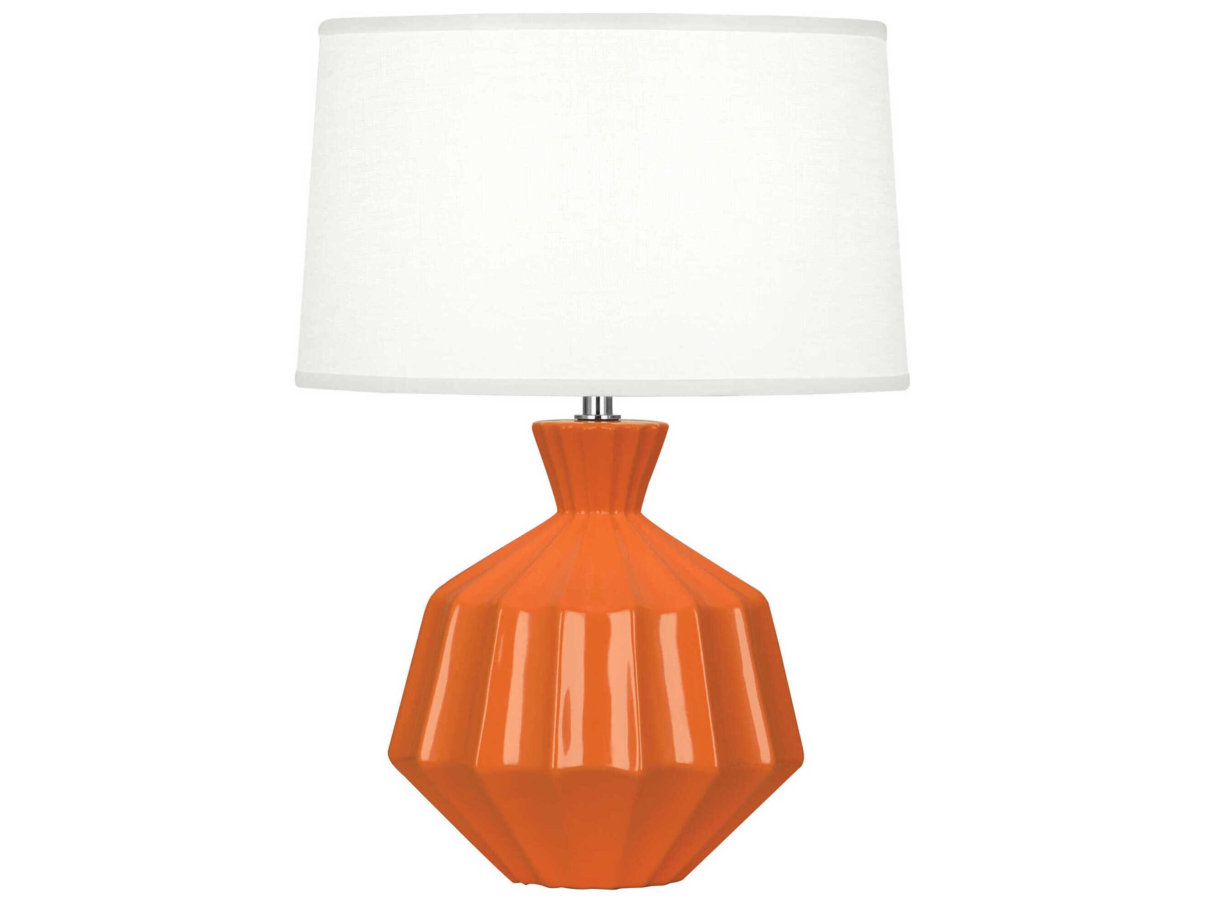 Orion Pumpkin Glazed Orange Table Lamp