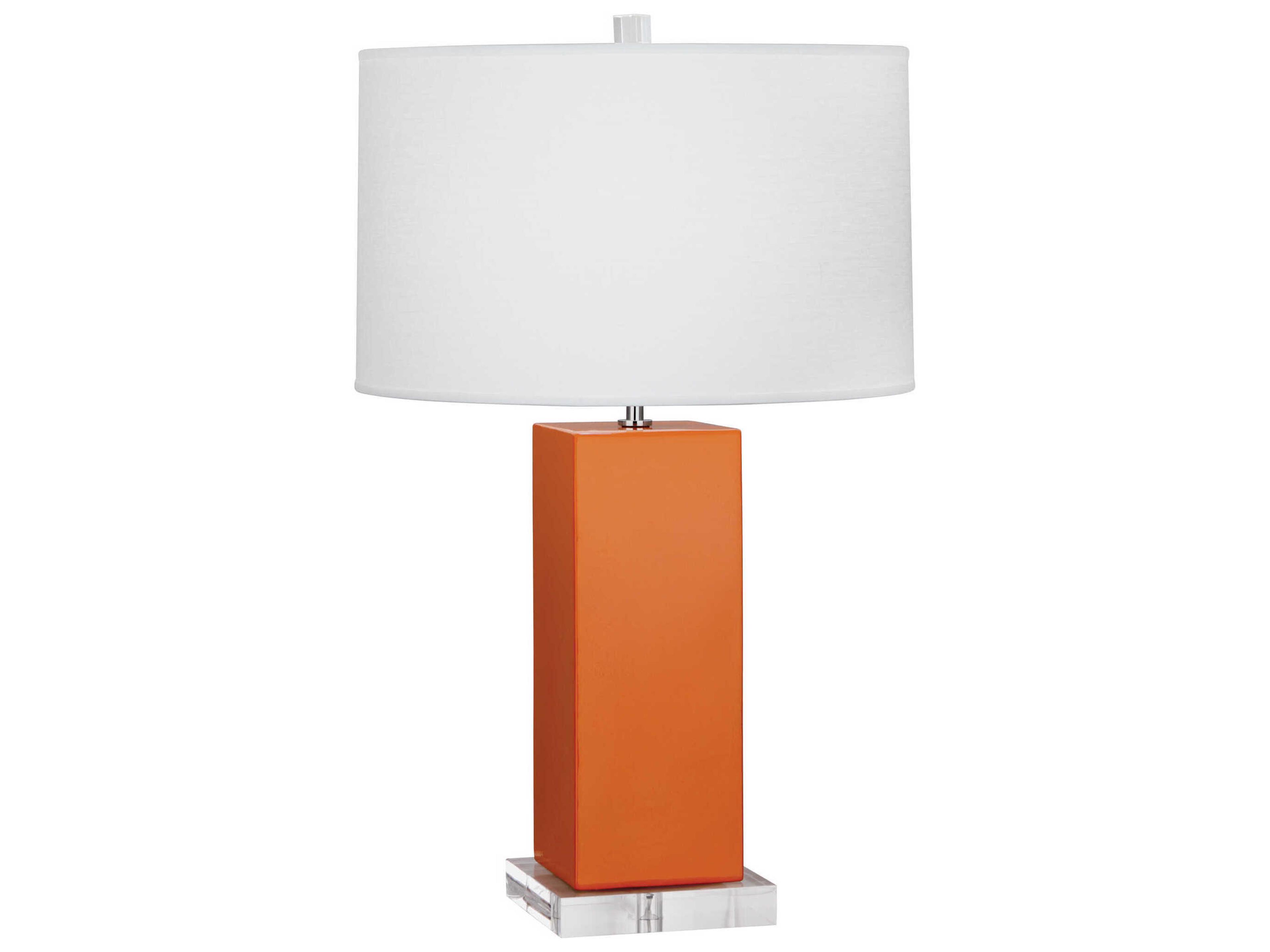 Harvey Pumpkin Glazed Orange Buffet Lamp