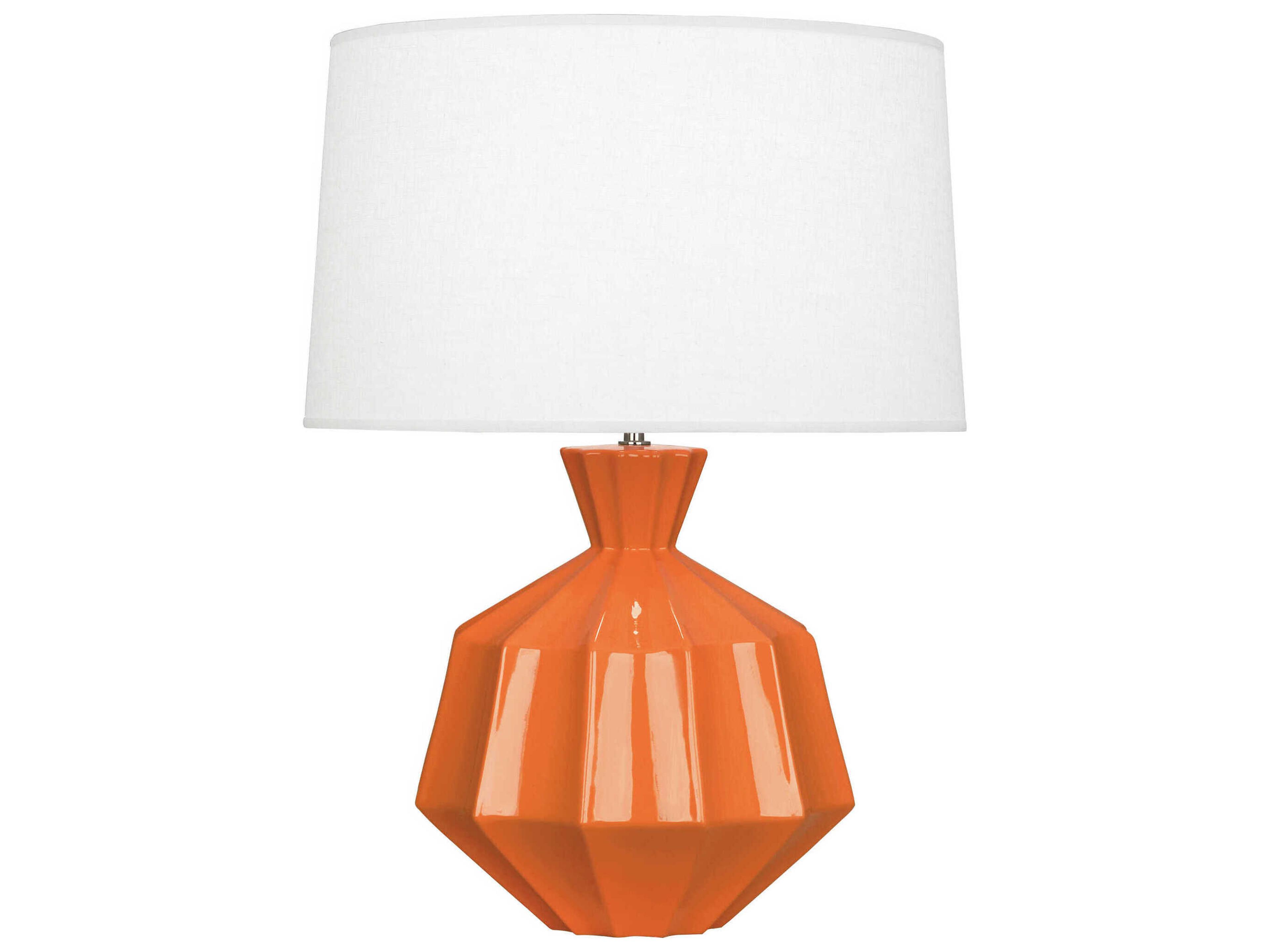 Orion Pumpkin Glazed Orange Buffet Lamp