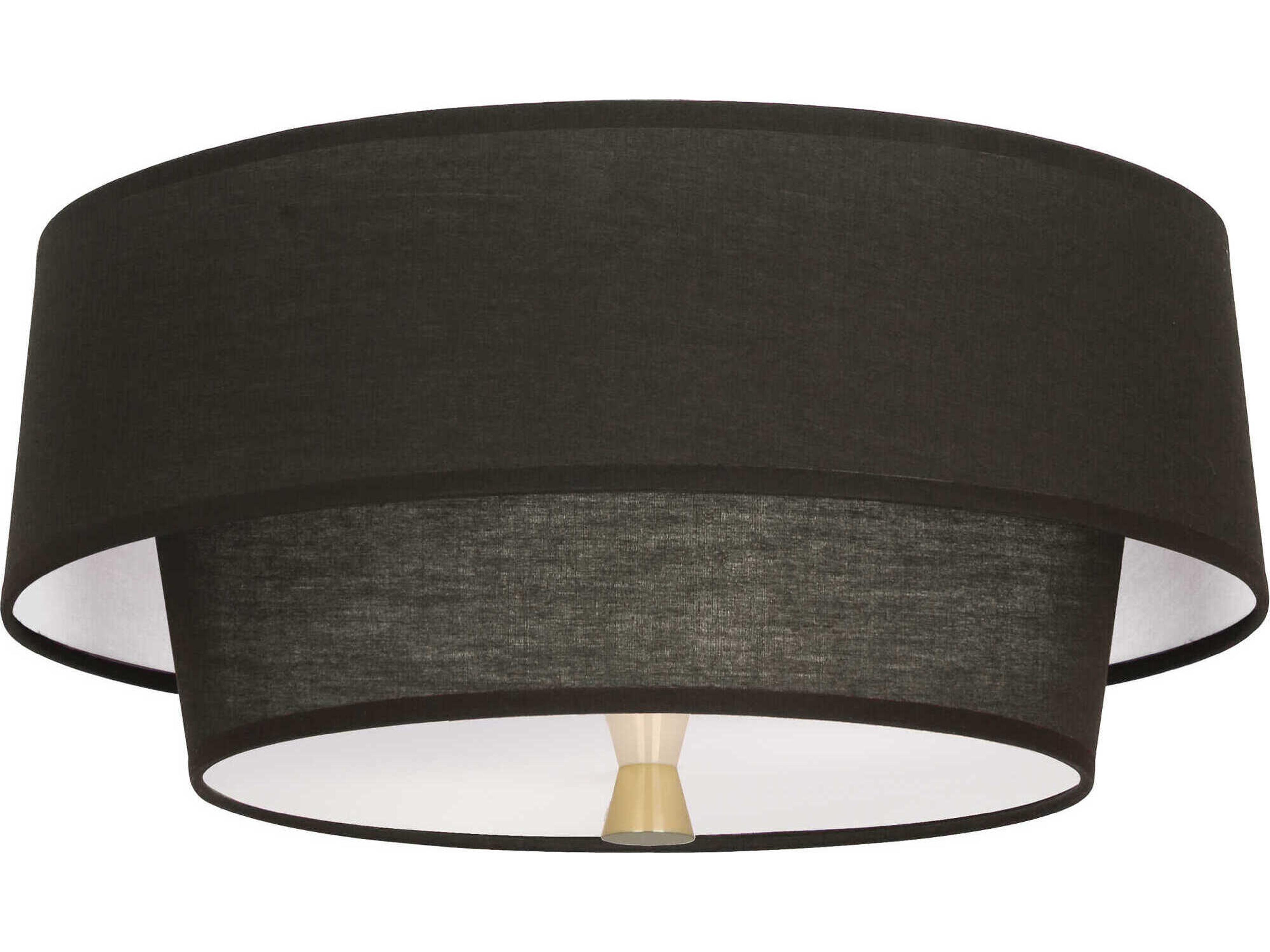 Decker 2-Light Raven Black Flush Mount
