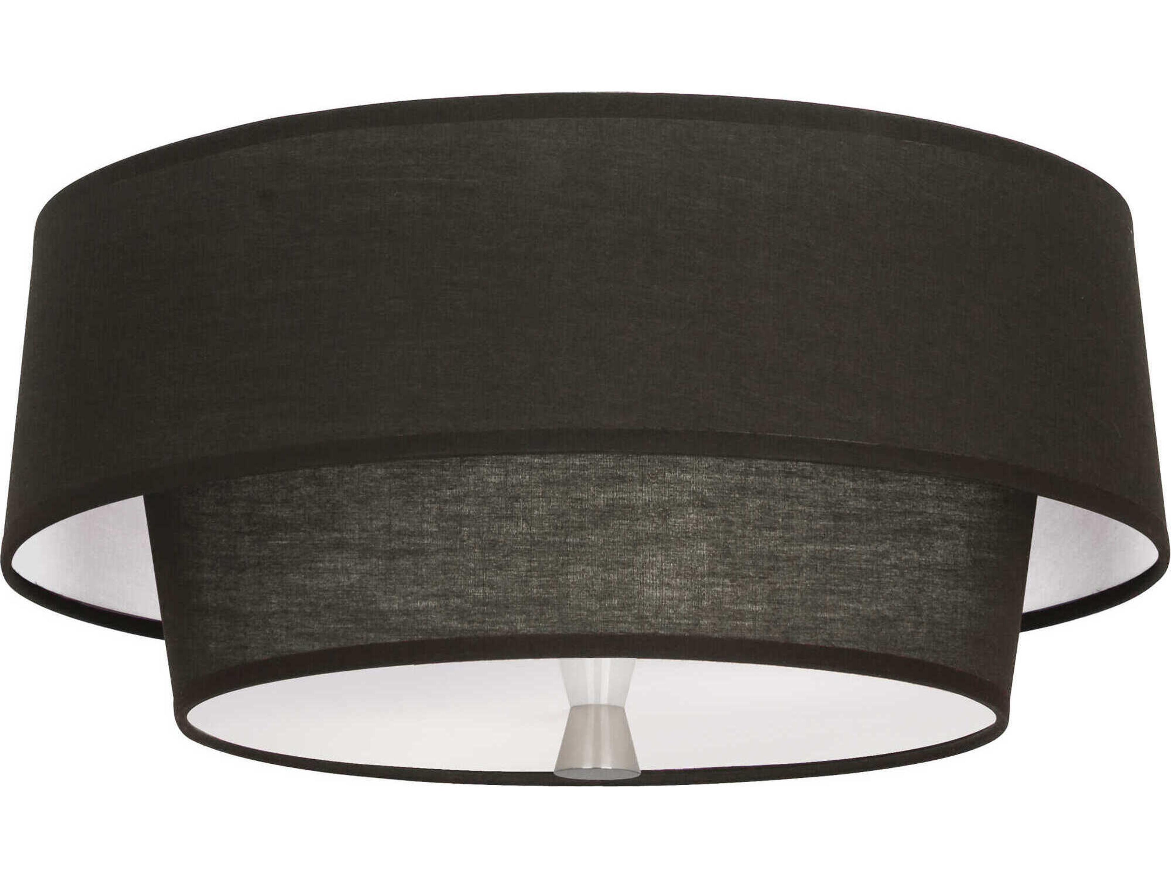 Robert Abbey Decker 2-Light Raven Black Flush Mount