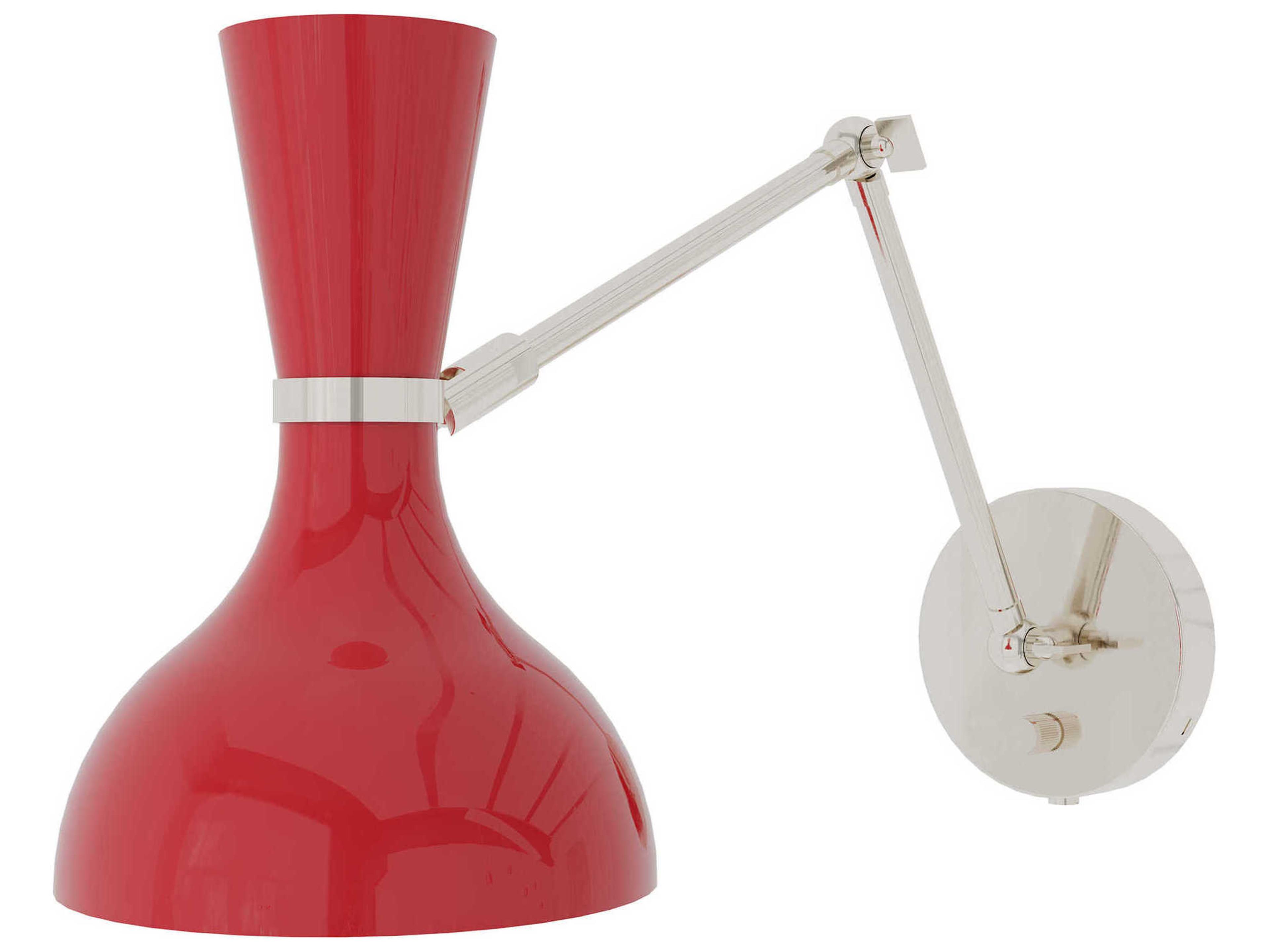 Robert Abbey Clare 1-Light Ruby Red Swing Wall Sconce