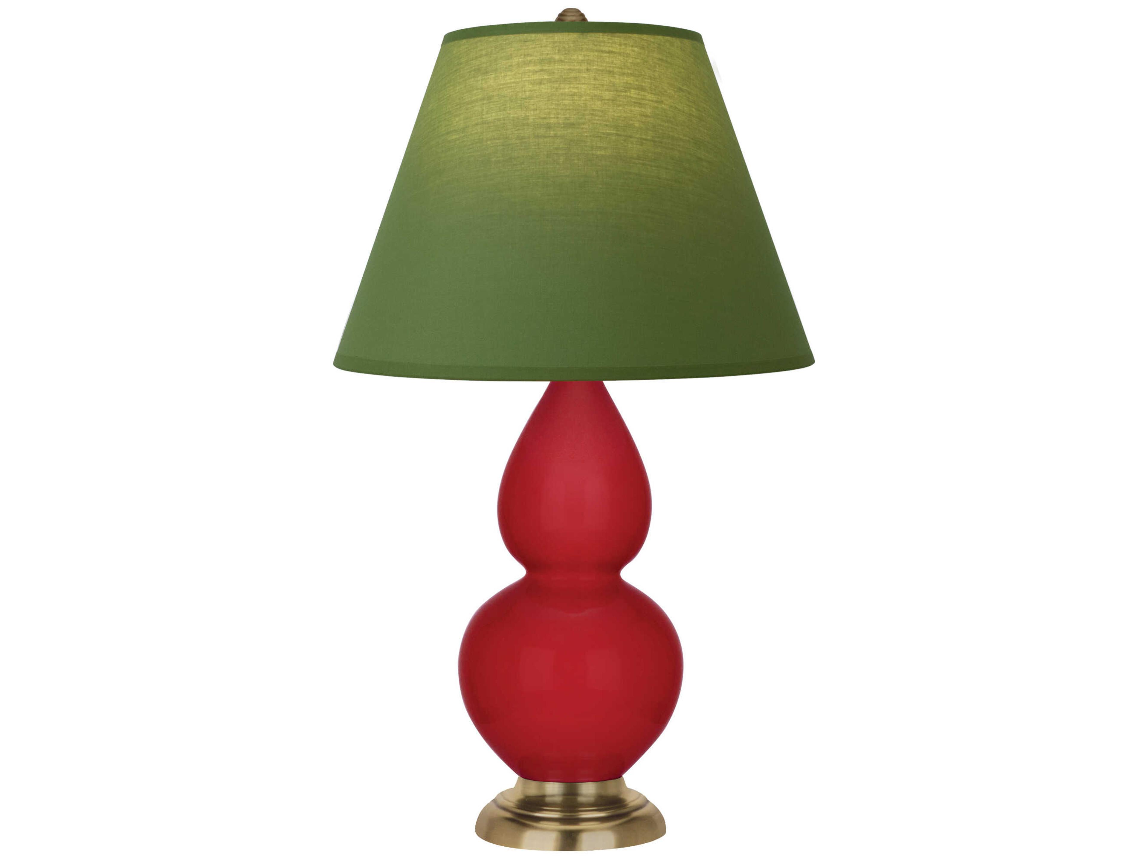Robert Abbey Small Double Gourd Ruby Red Glazed Table Lamp