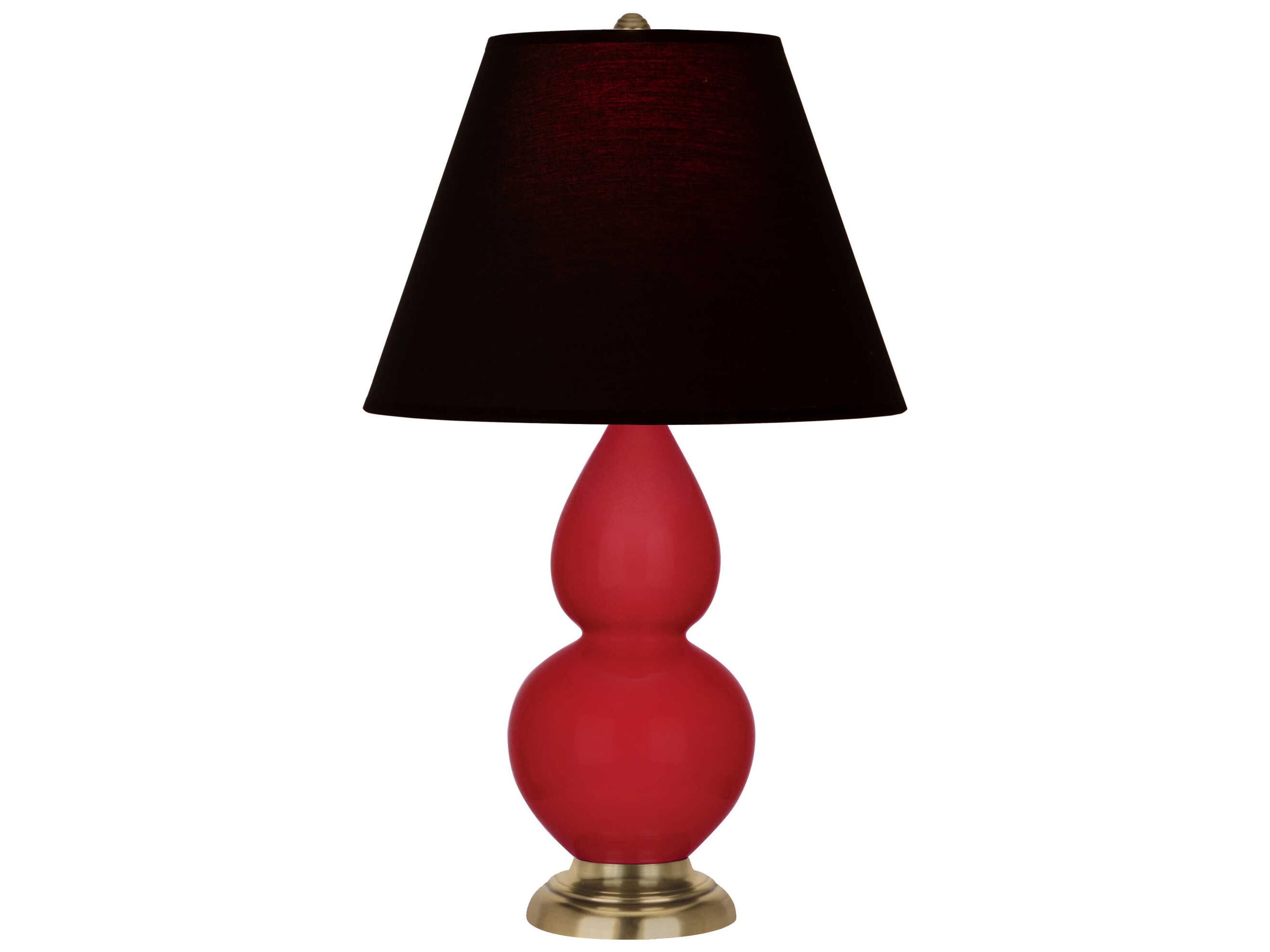 Robert Abbey Small Double Gourd Ruby Red Glazed Table Lamp