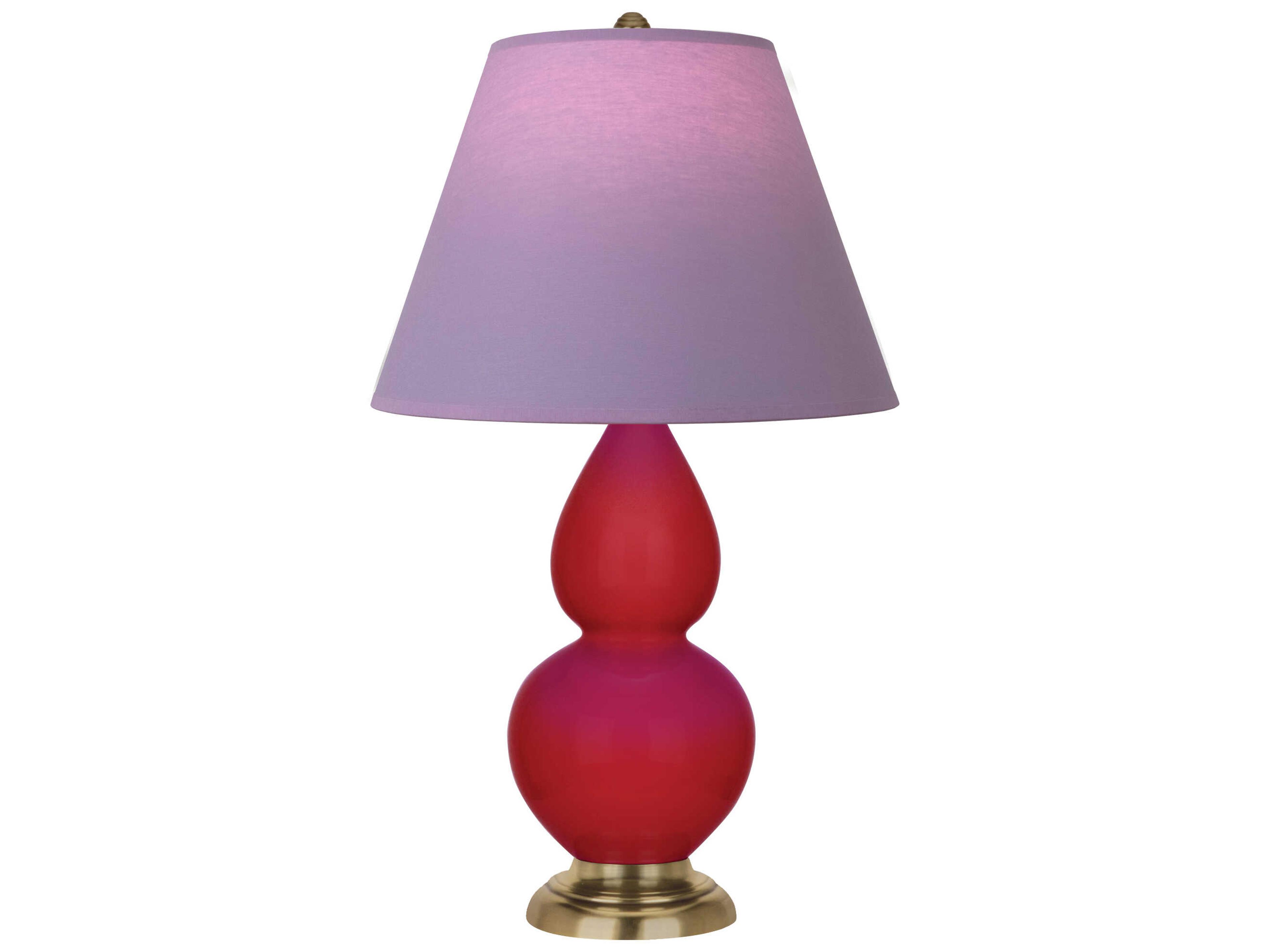 Robert Abbey Small Double Gourd Ruby Red Glazed Table Lamp