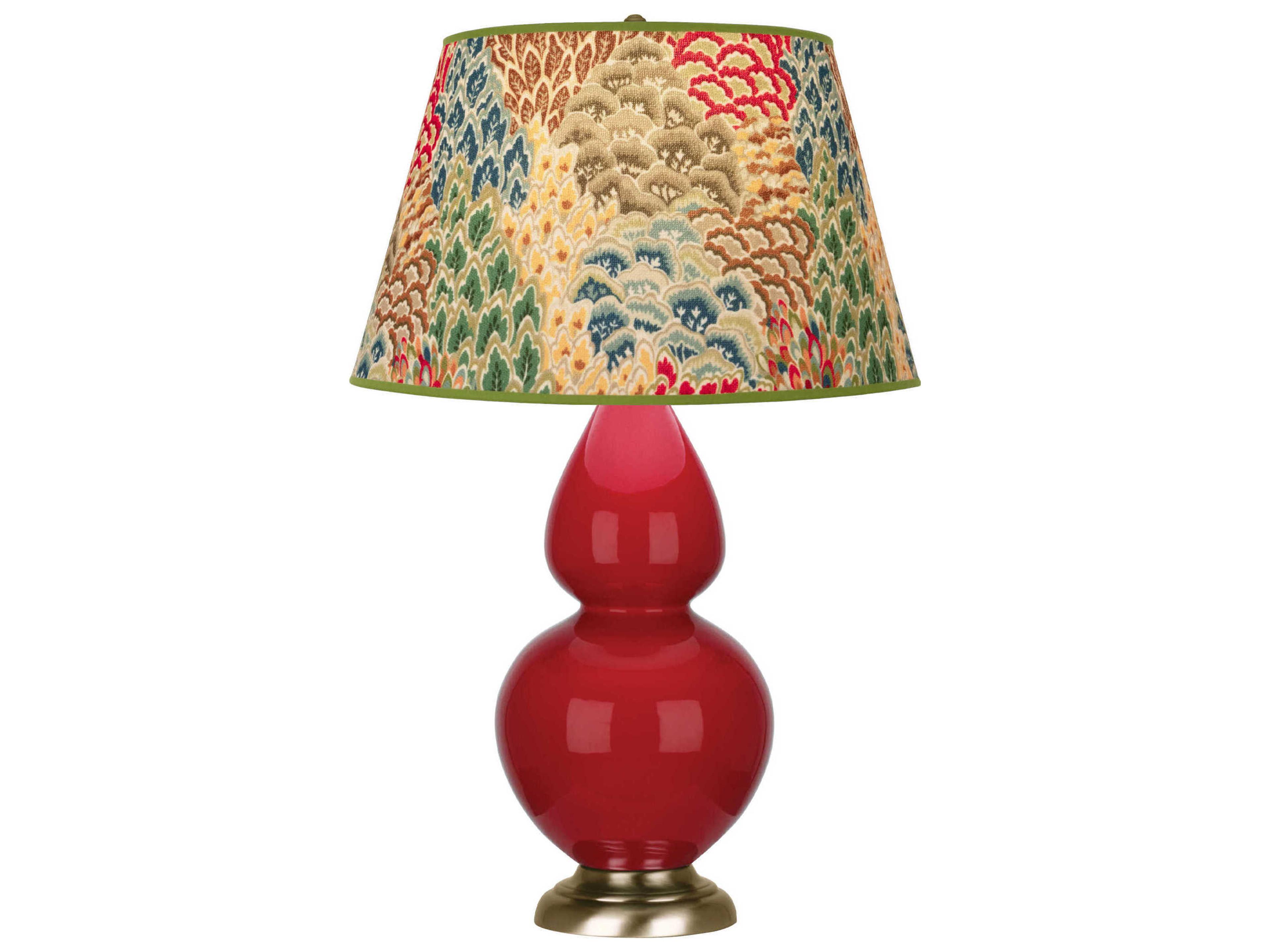 Robert Abbey Double Gourd Ruby Red Glazed Buffet Lamp