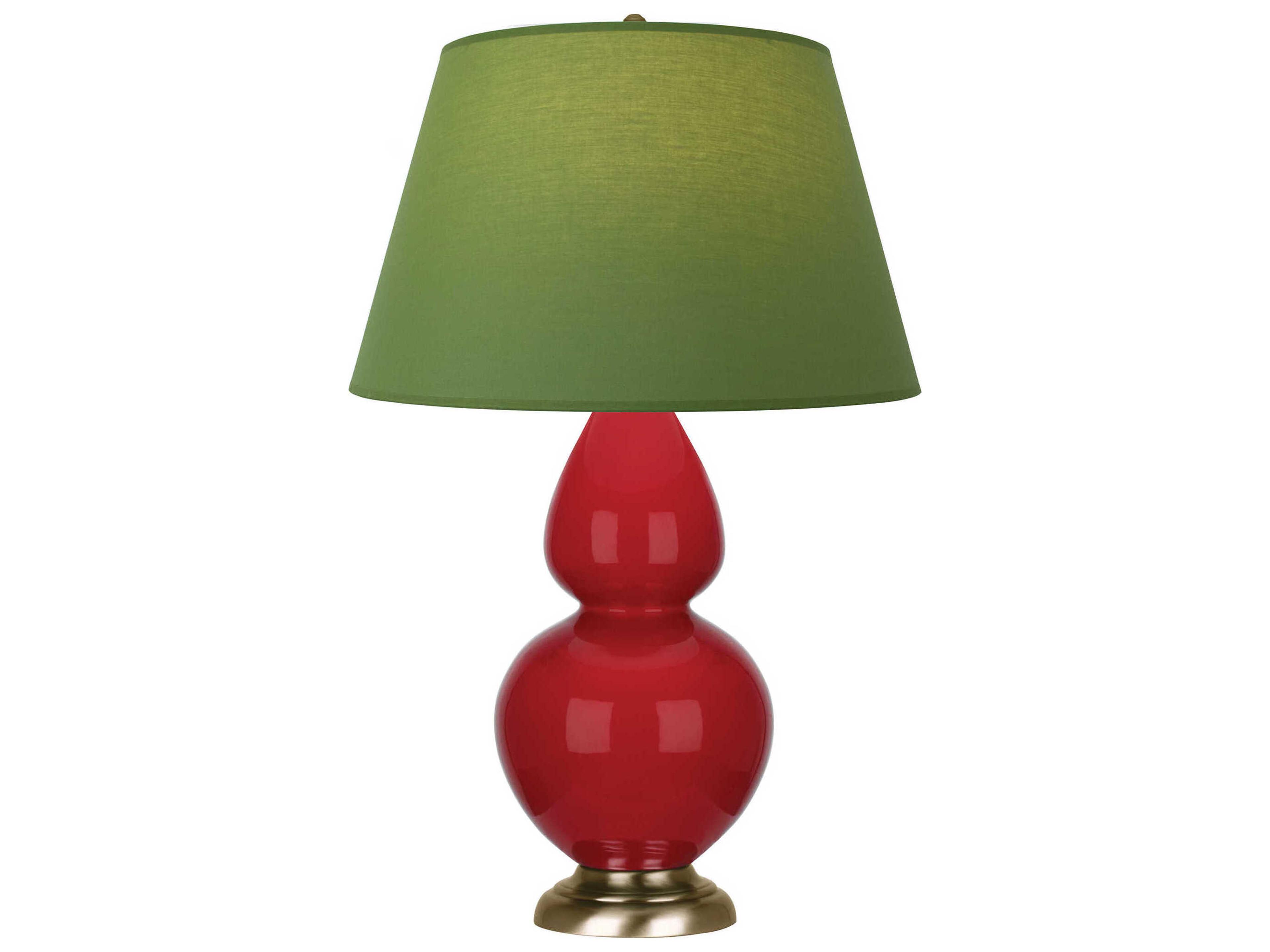 Robert Abbey Double Gourd Ruby Red Glazed Buffet Lamp