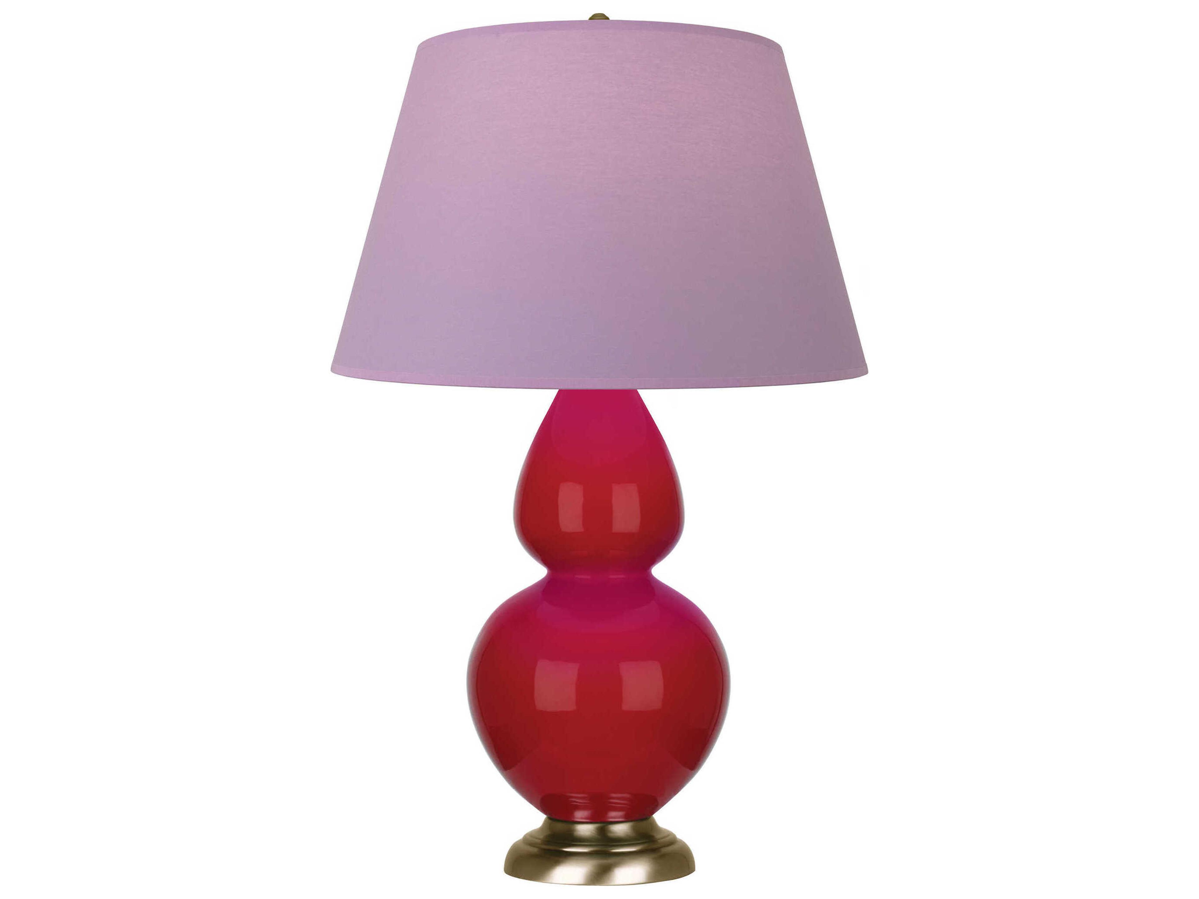 Robert Abbey Double Gourd Ruby Red Glazed Buffet Lamp