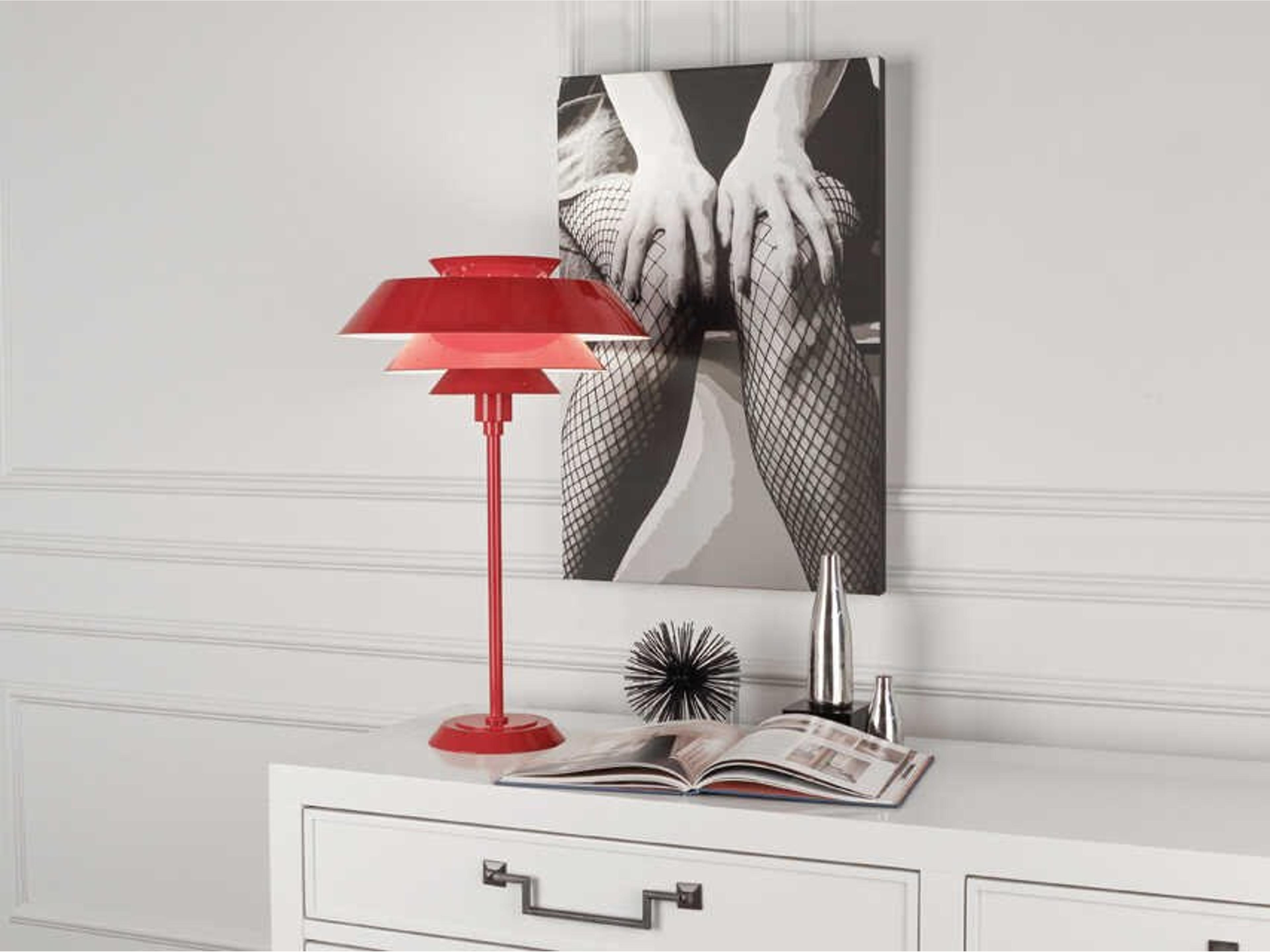 Robert Abbey Pierce Ruby Red Gloss Buffet Lamp