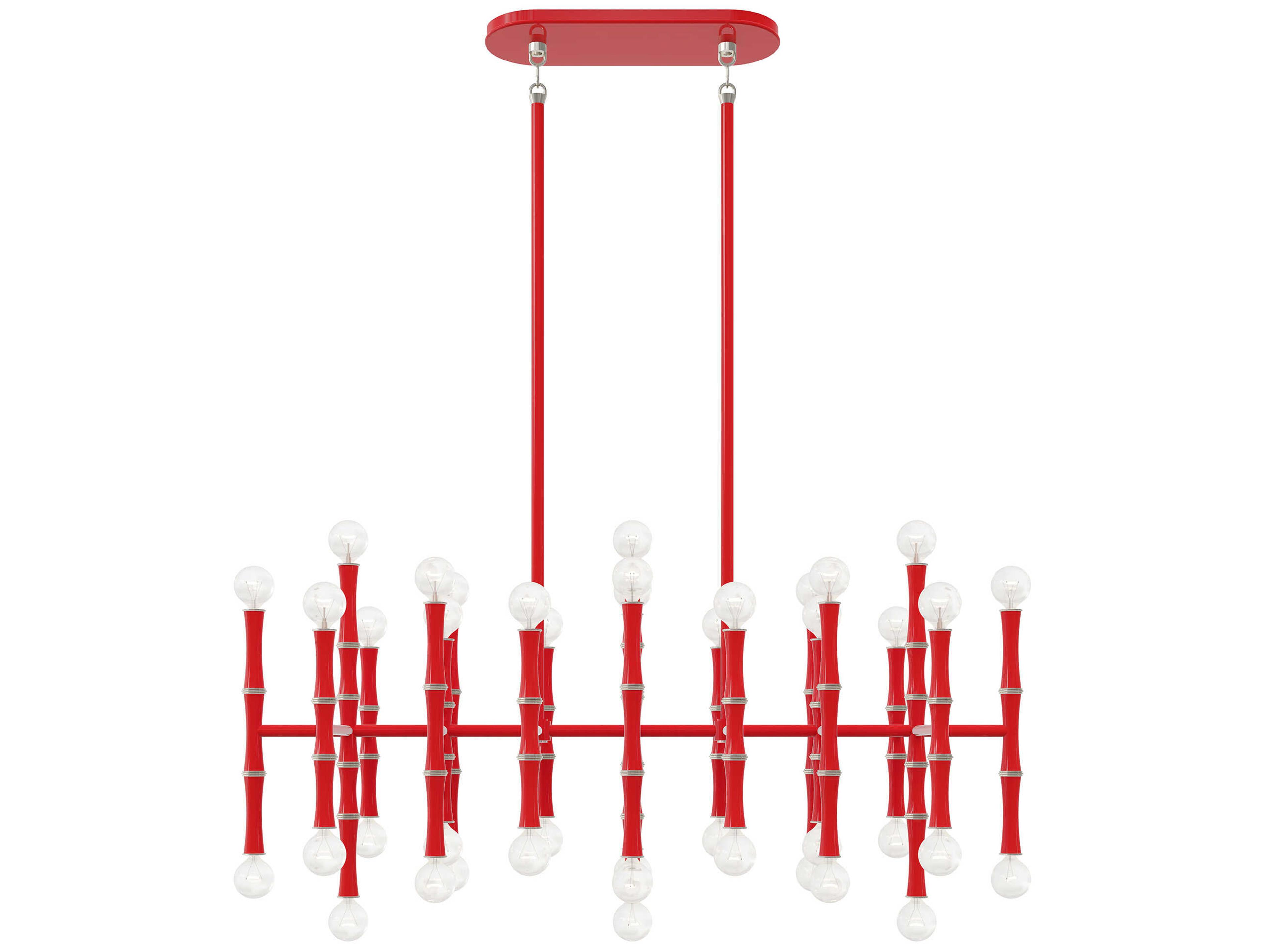 Robert Abbey Kane 42-Light Ruby Red Island Pendant