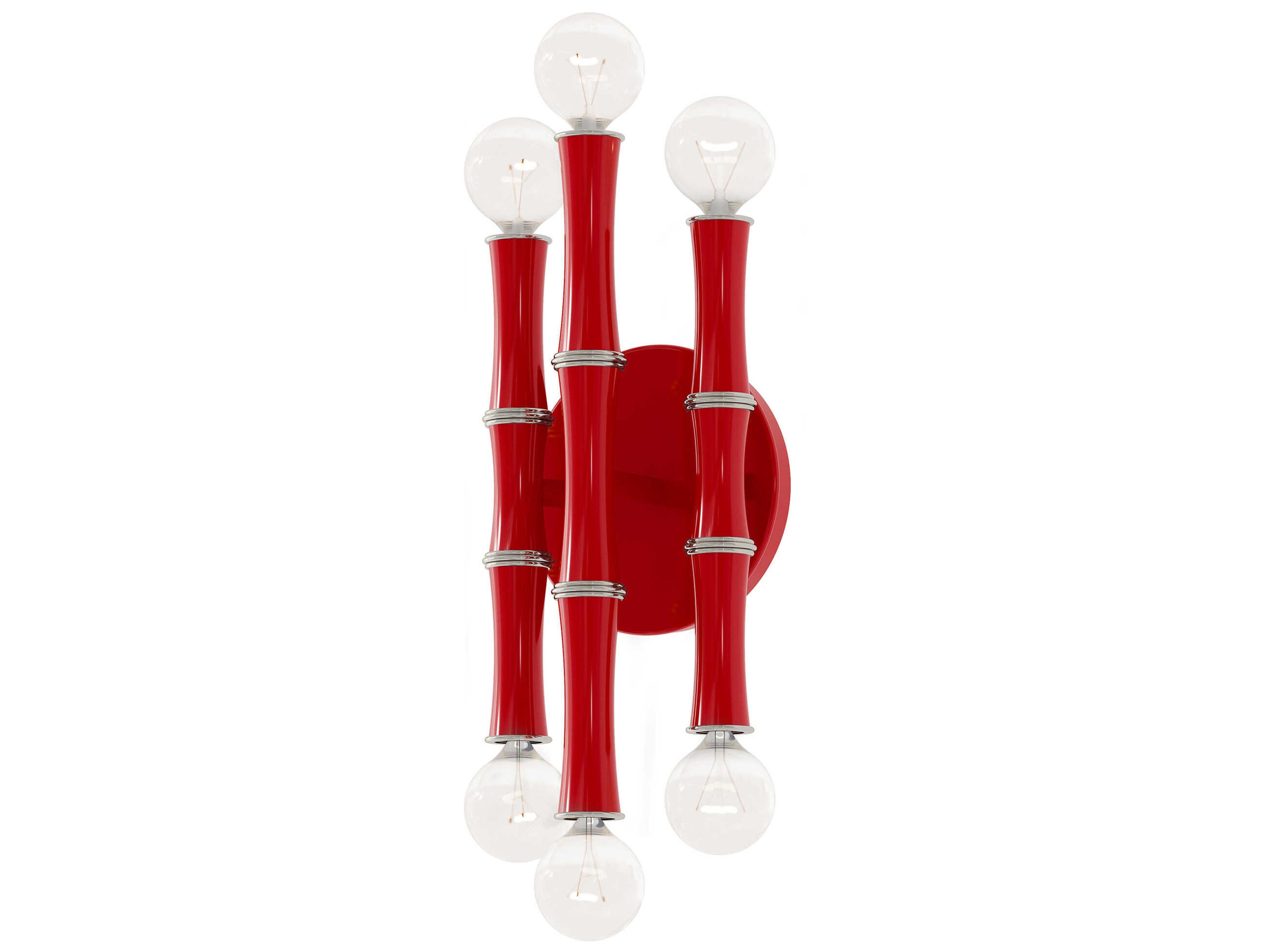 Robert Abbey Kane 6-Light Ruby Red Wall Sconce