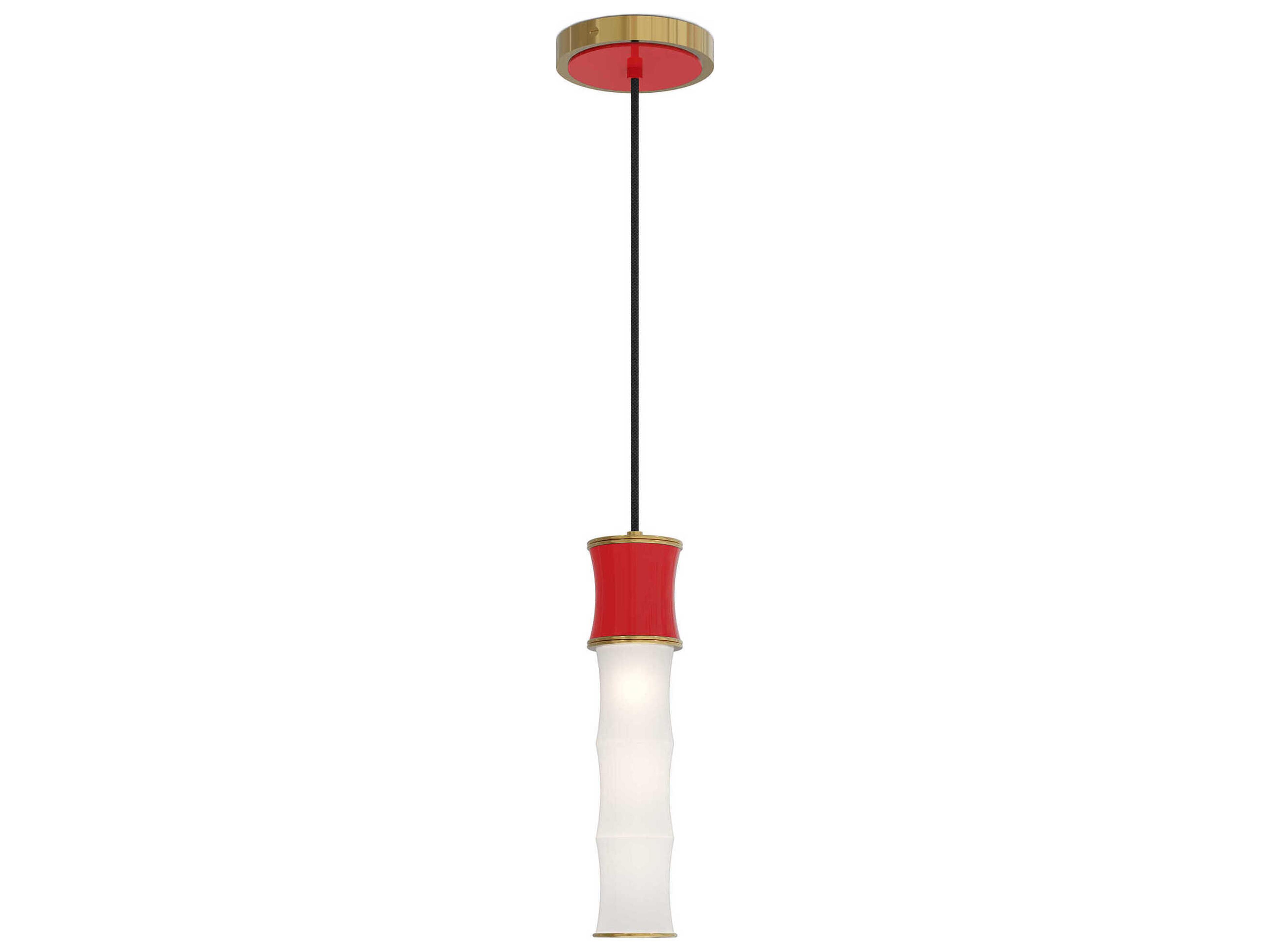 Kane 1-Light Ruby Red Cylinder Mini Pendant