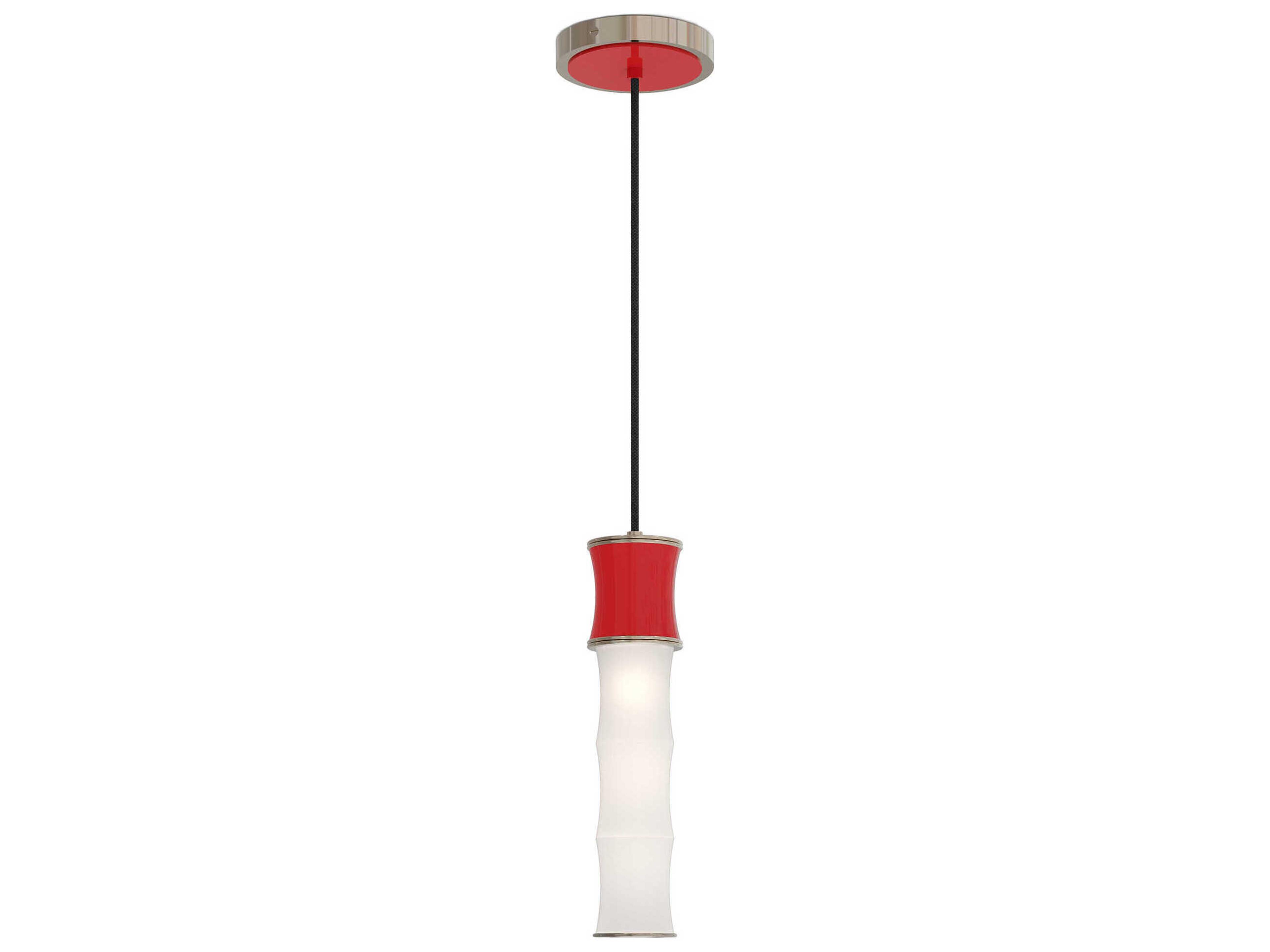 Robert Abbey Kane 1-Light Ruby Red Cylinder Mini Pendant