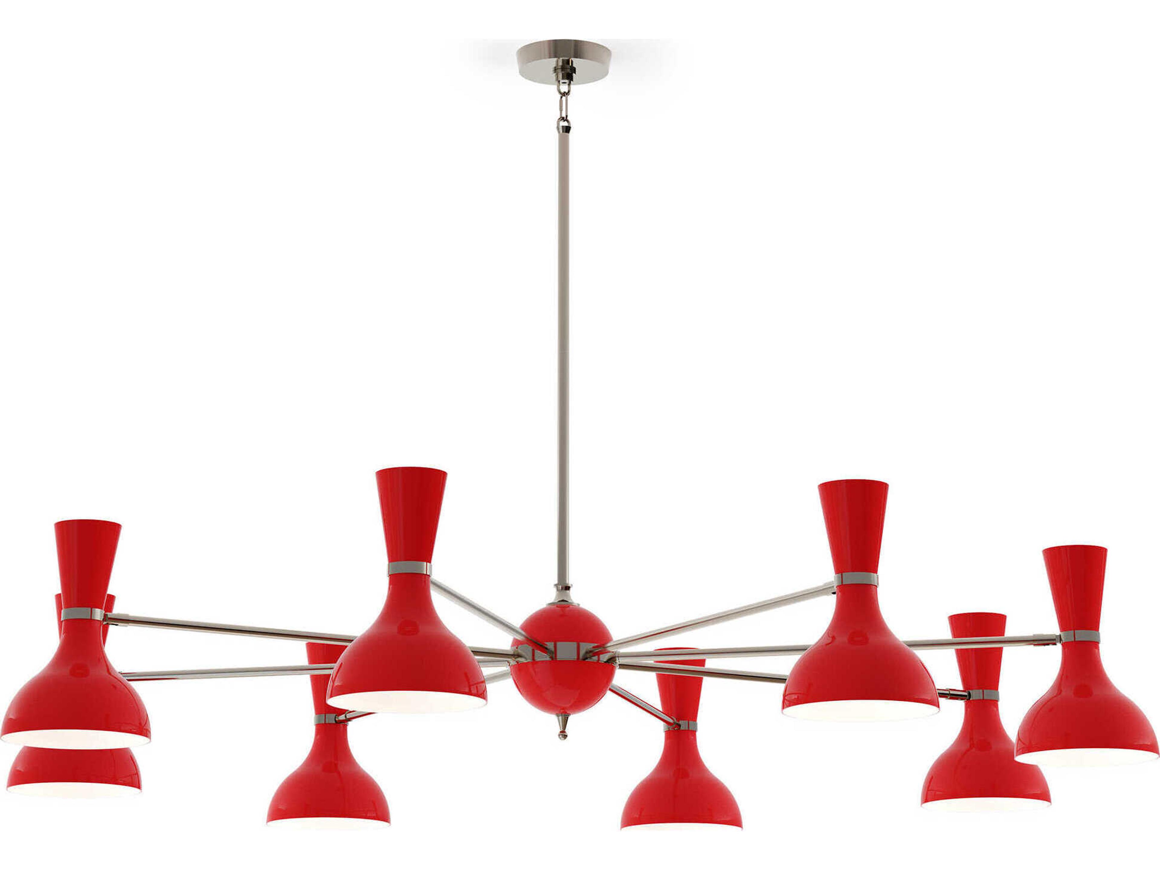 Robert Abbey Clare 8-Light Ruby Red Chandelier