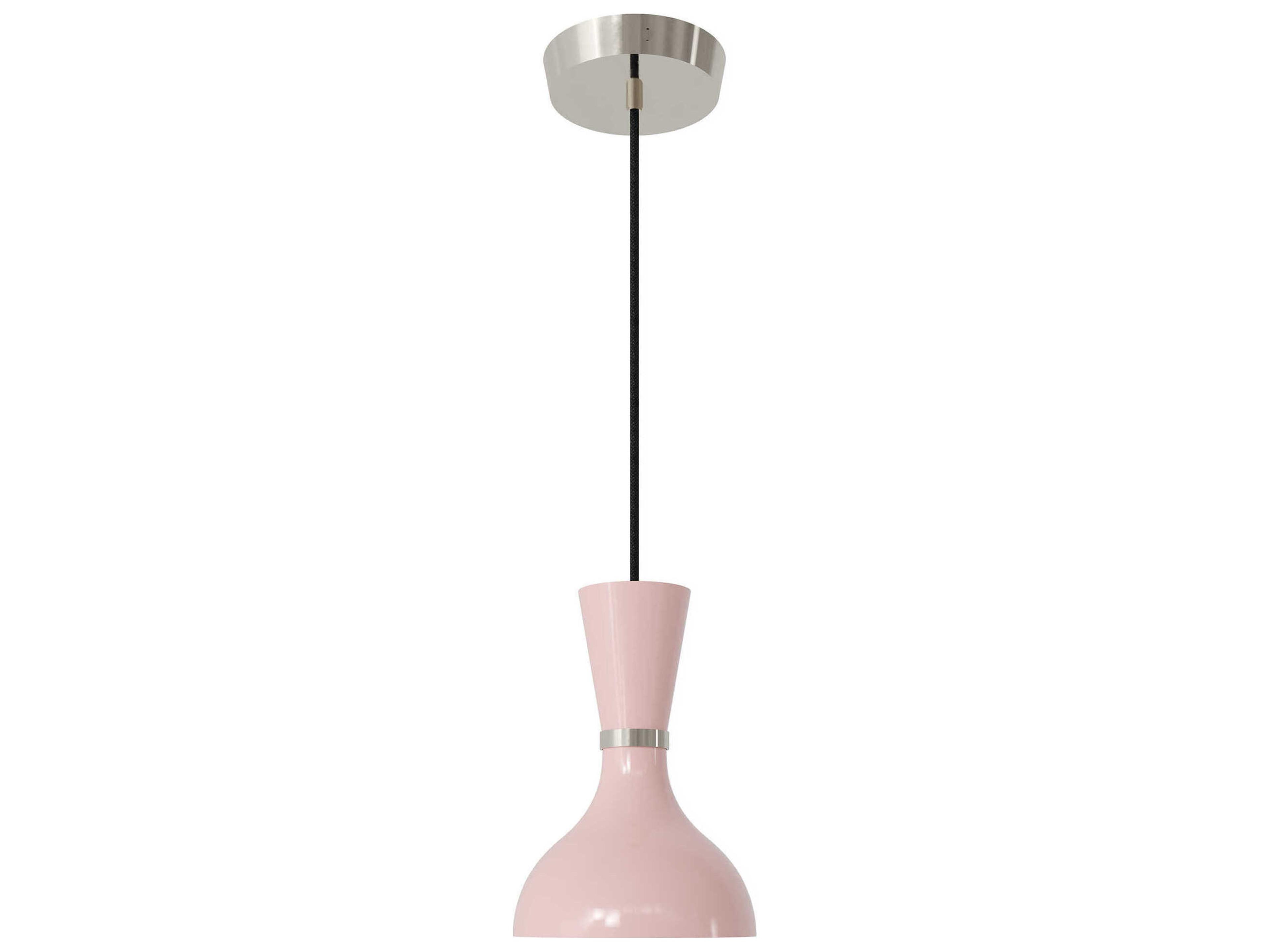 Robert Abbey Clare 1-Light Rose Water Pink Mini Pendant
