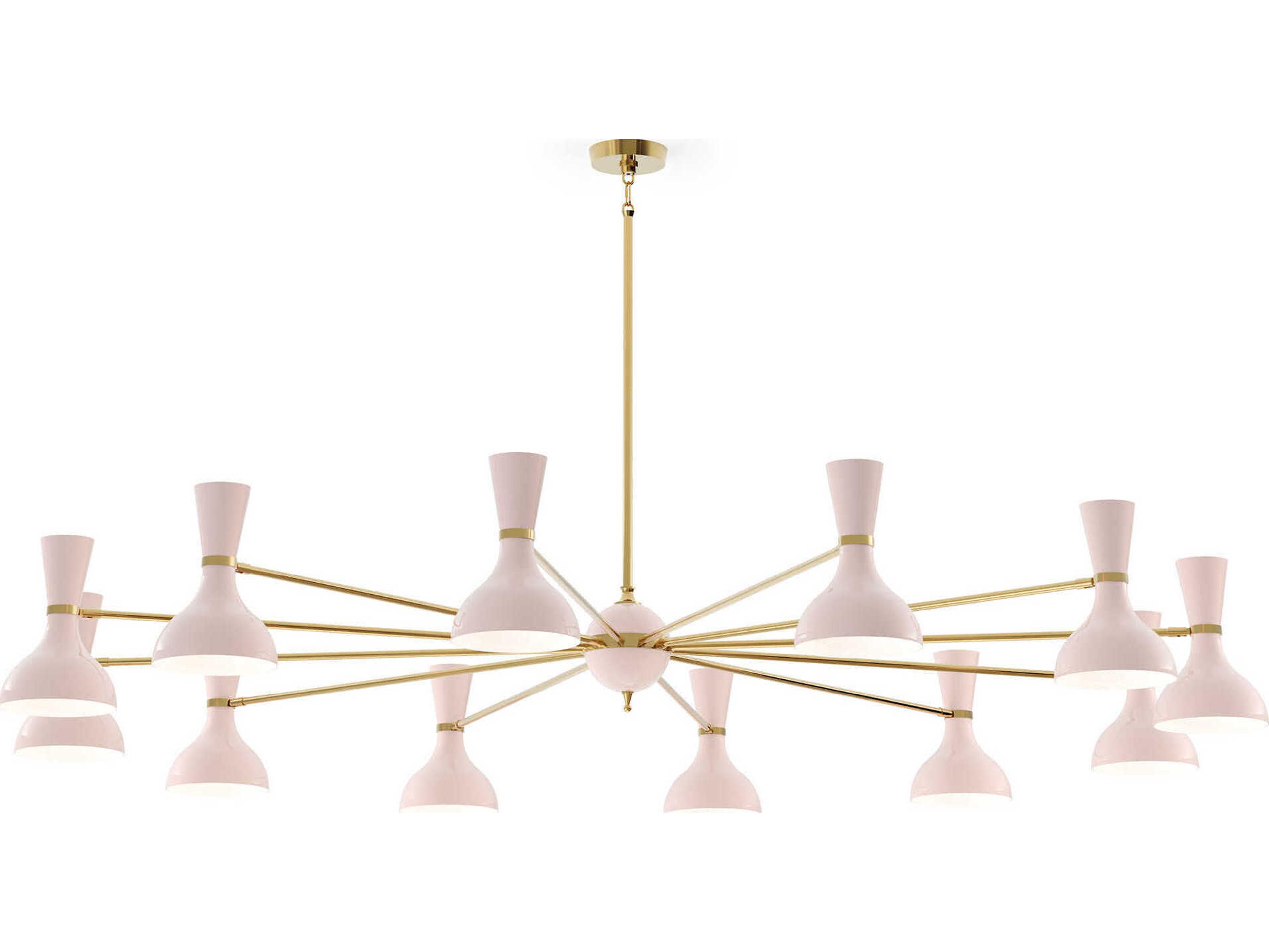 Clare 12-Light Rose Water Pink Chandelier