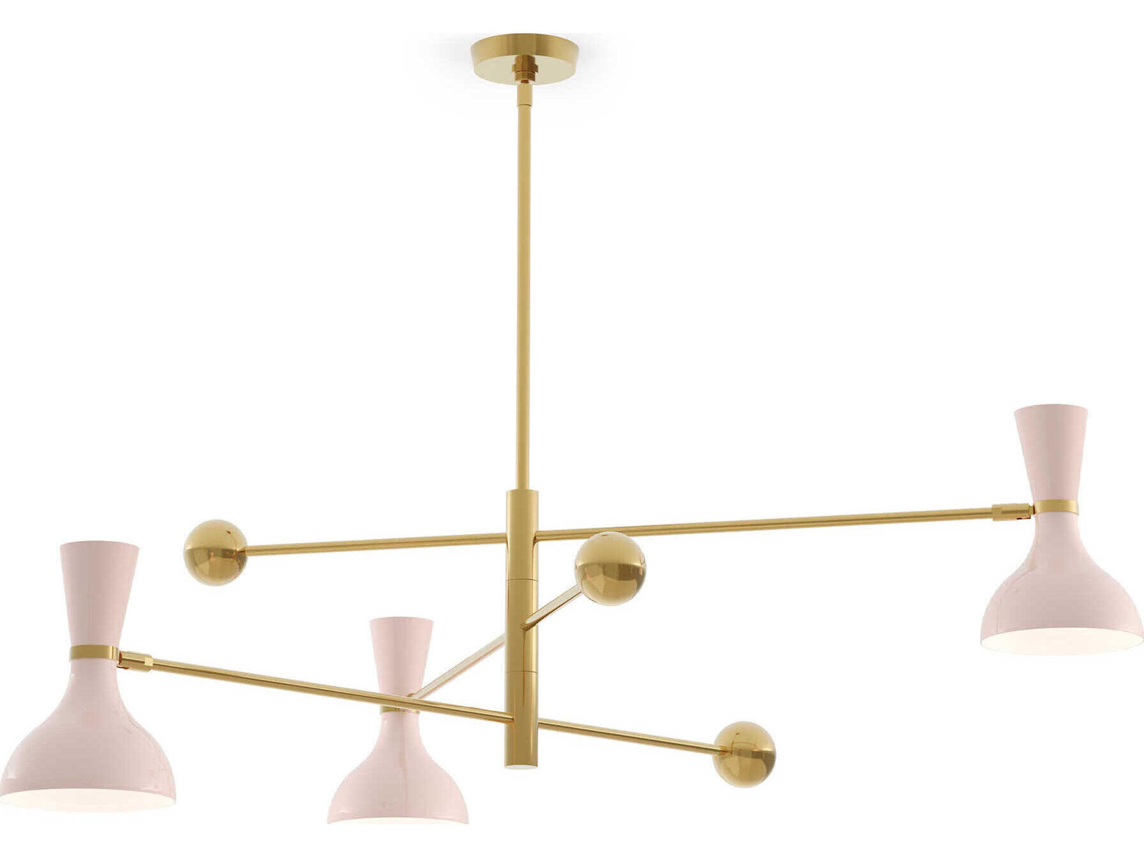 Clare 3-Light Rose Water Pink Chandelier