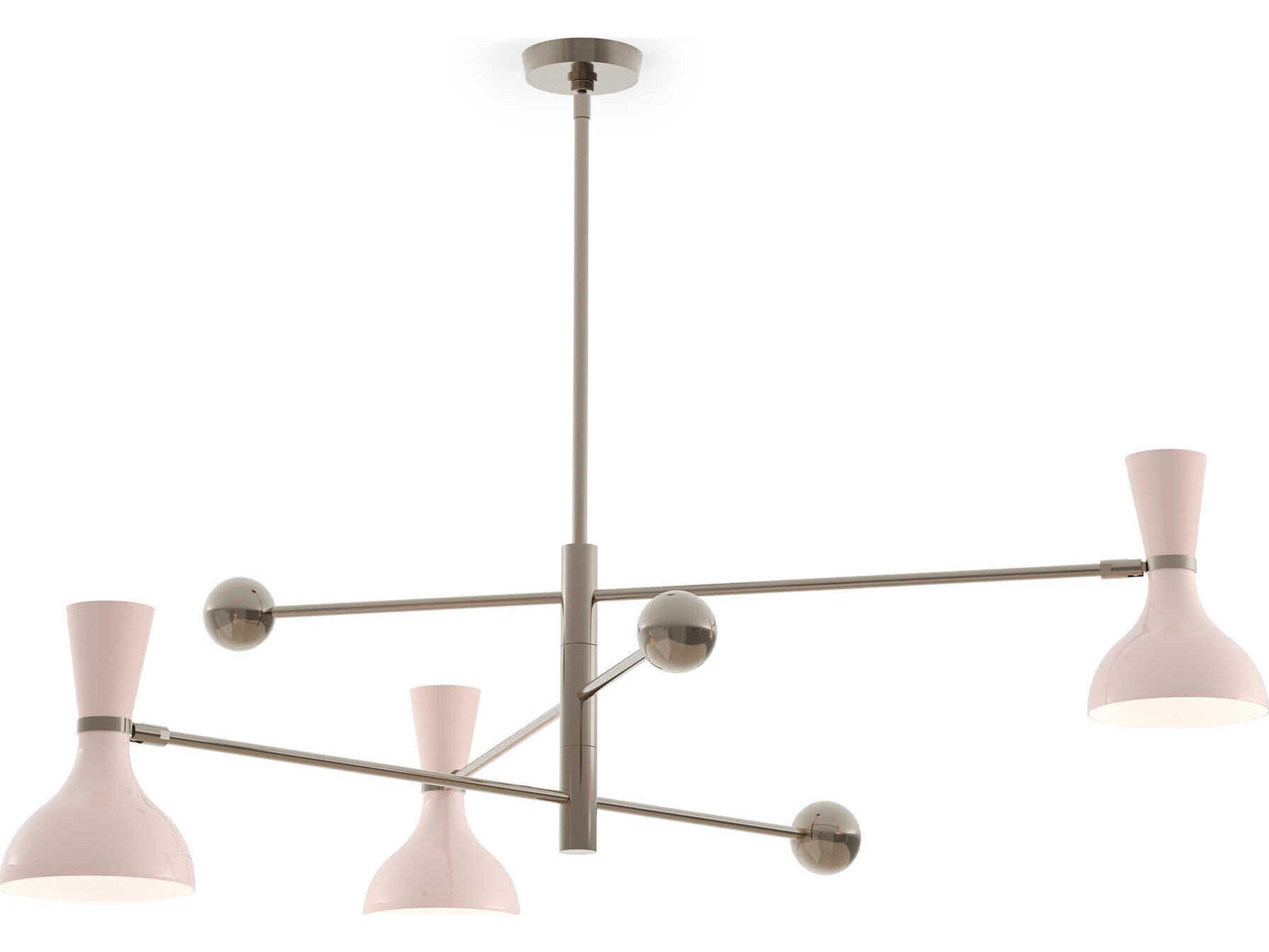 Robert Abbey Clare 3-Light Rose Water Pink Chandelier
