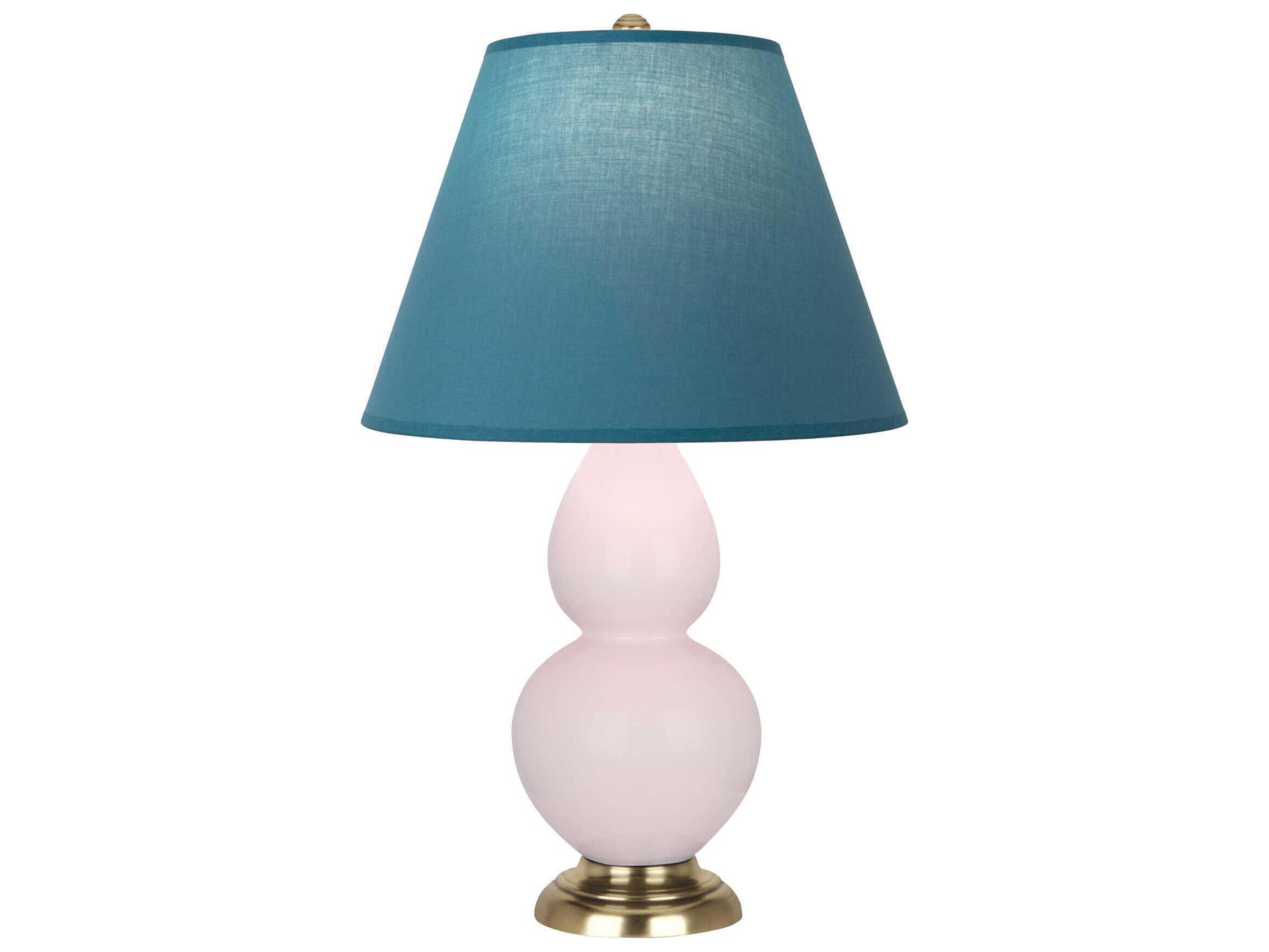 Small Double Gourd Rose Water Glazed Pink Table Lamp