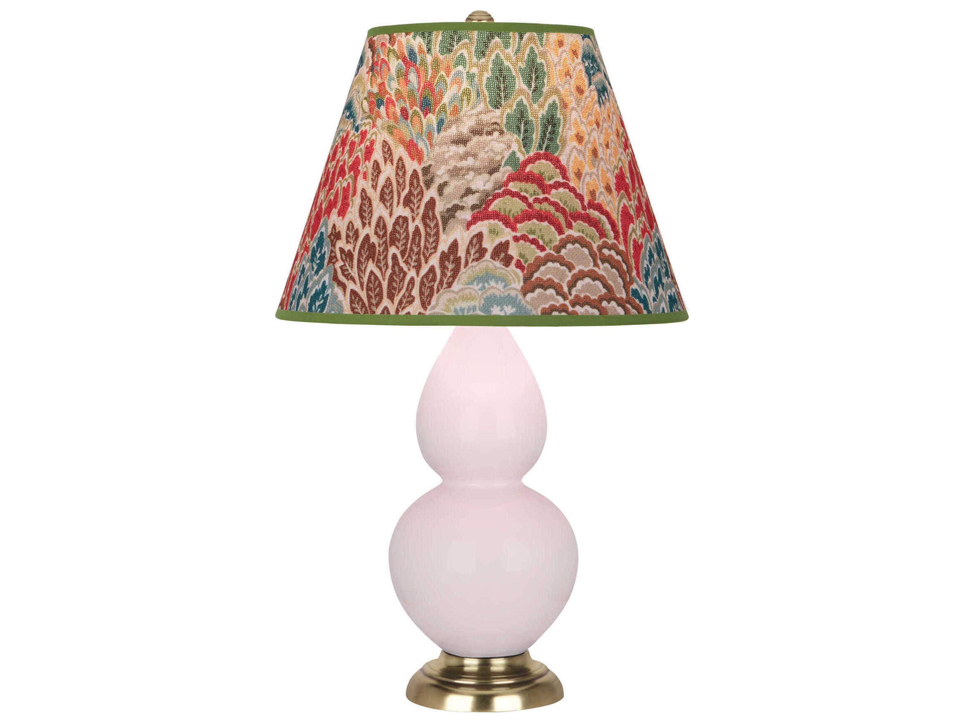 Robert Abbey Small Double Gourd Rose Water Glazed Pink Table Lamp