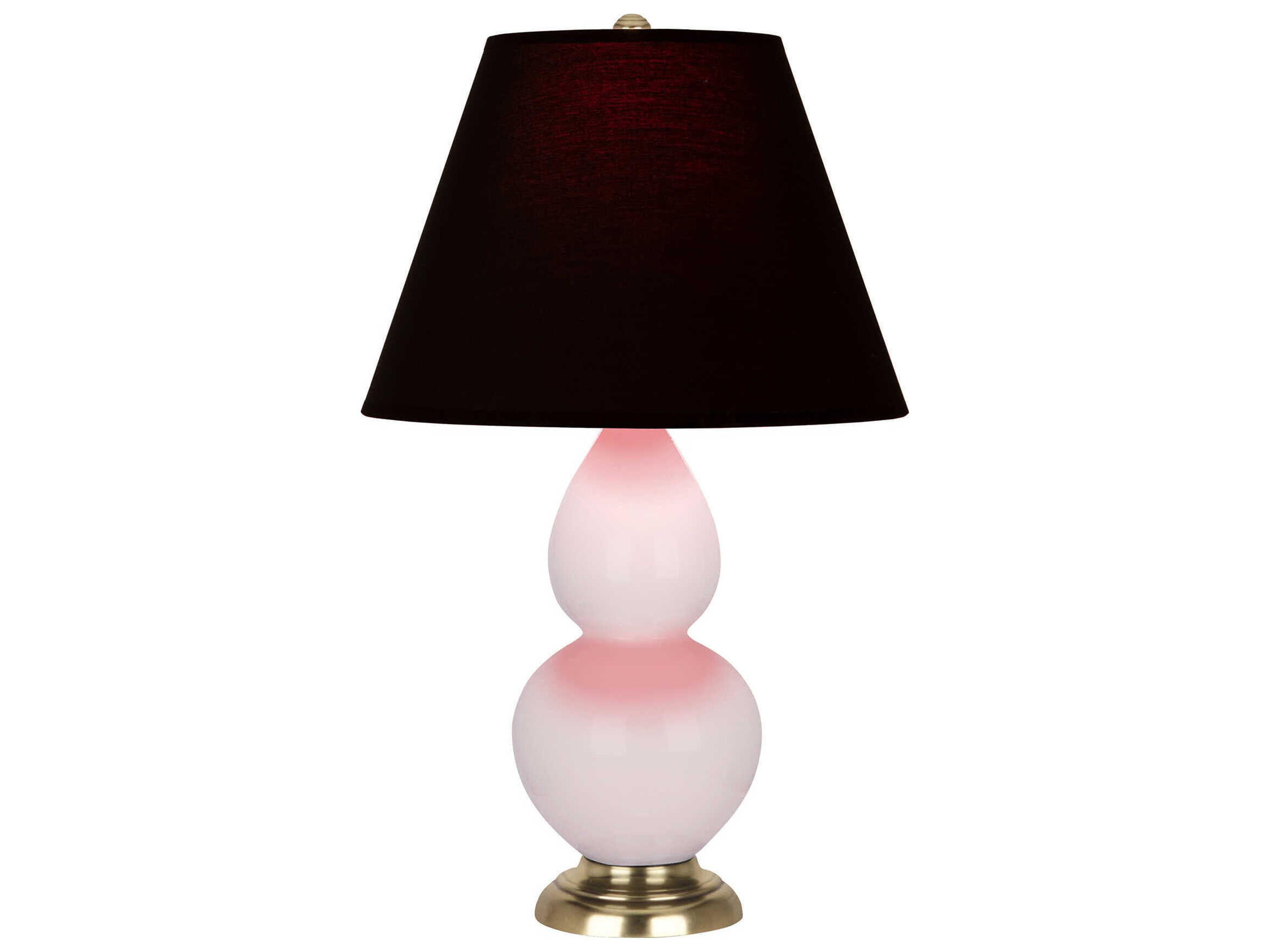 Robert Abbey Small Double Gourd Rose Water Glazed Pink Table Lamp