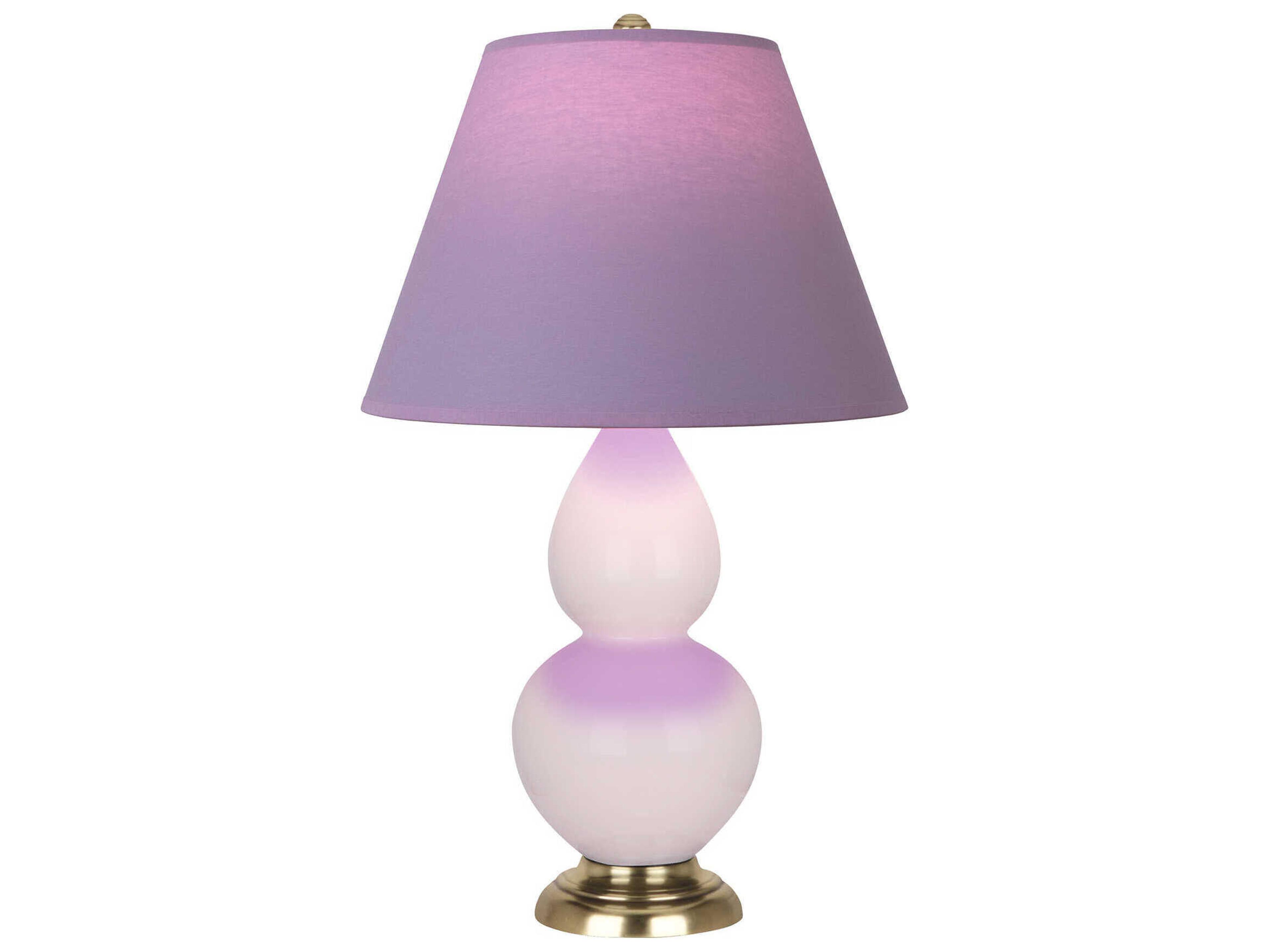 Robert Abbey Small Double Gourd Rose Water Glazed Pink Table Lamp