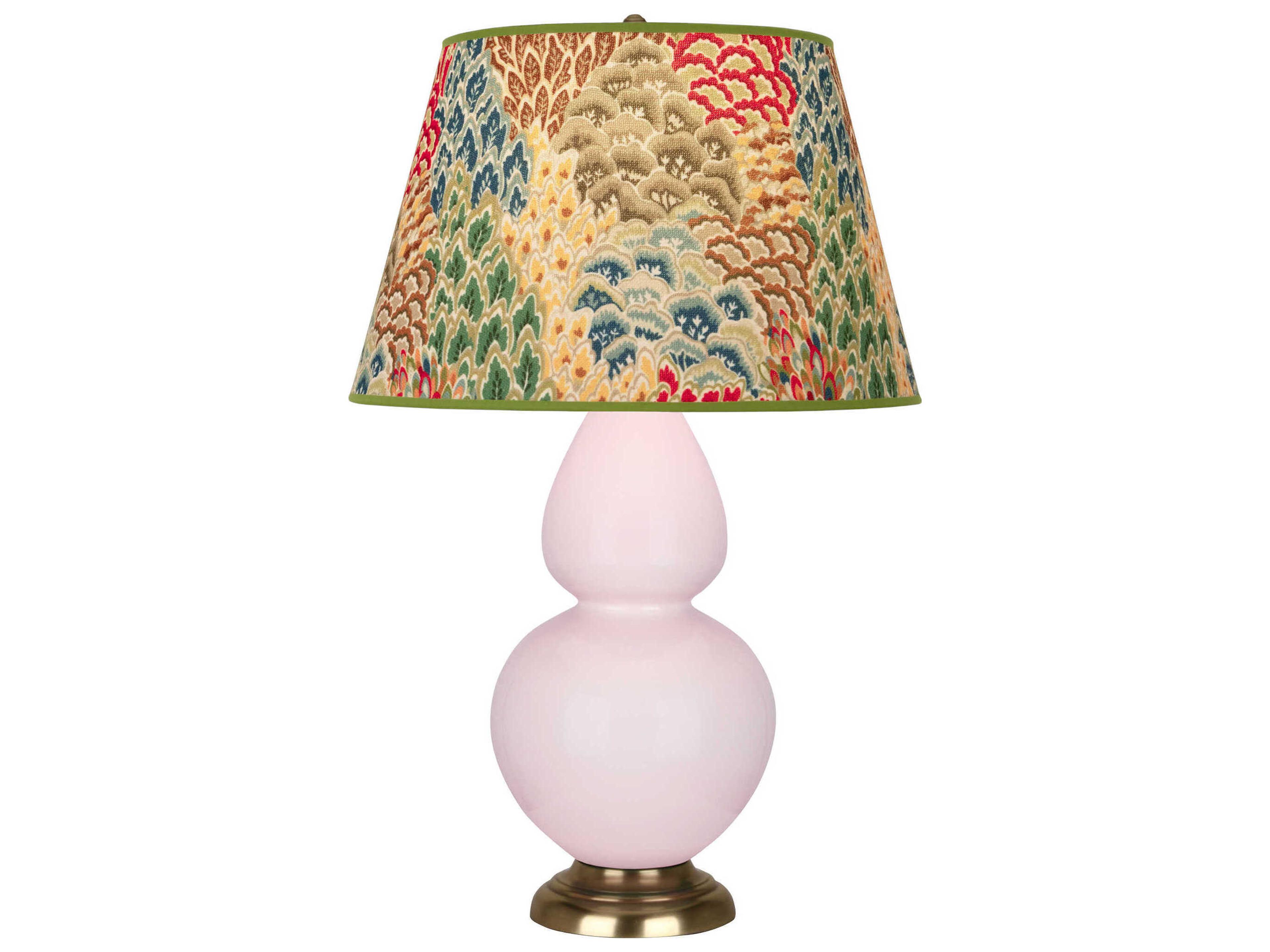 Robert Abbey Double Gourd Rose Water Glazed Pink Buffet Lamp
