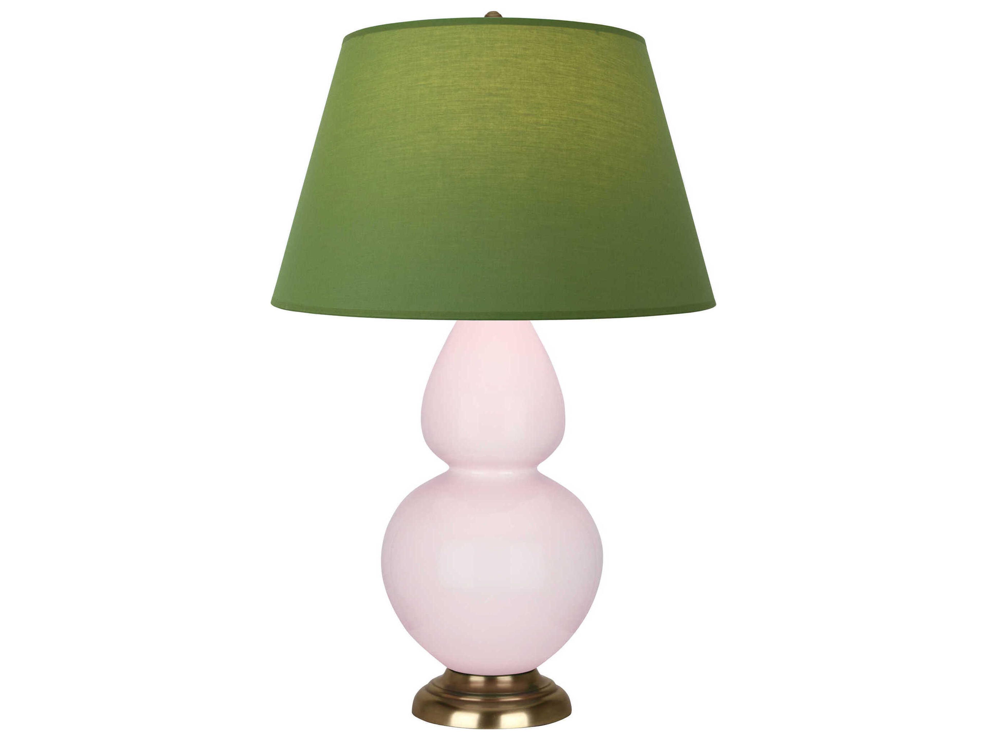 Robert Abbey Double Gourd Rose Water Glazed Pink Buffet Lamp