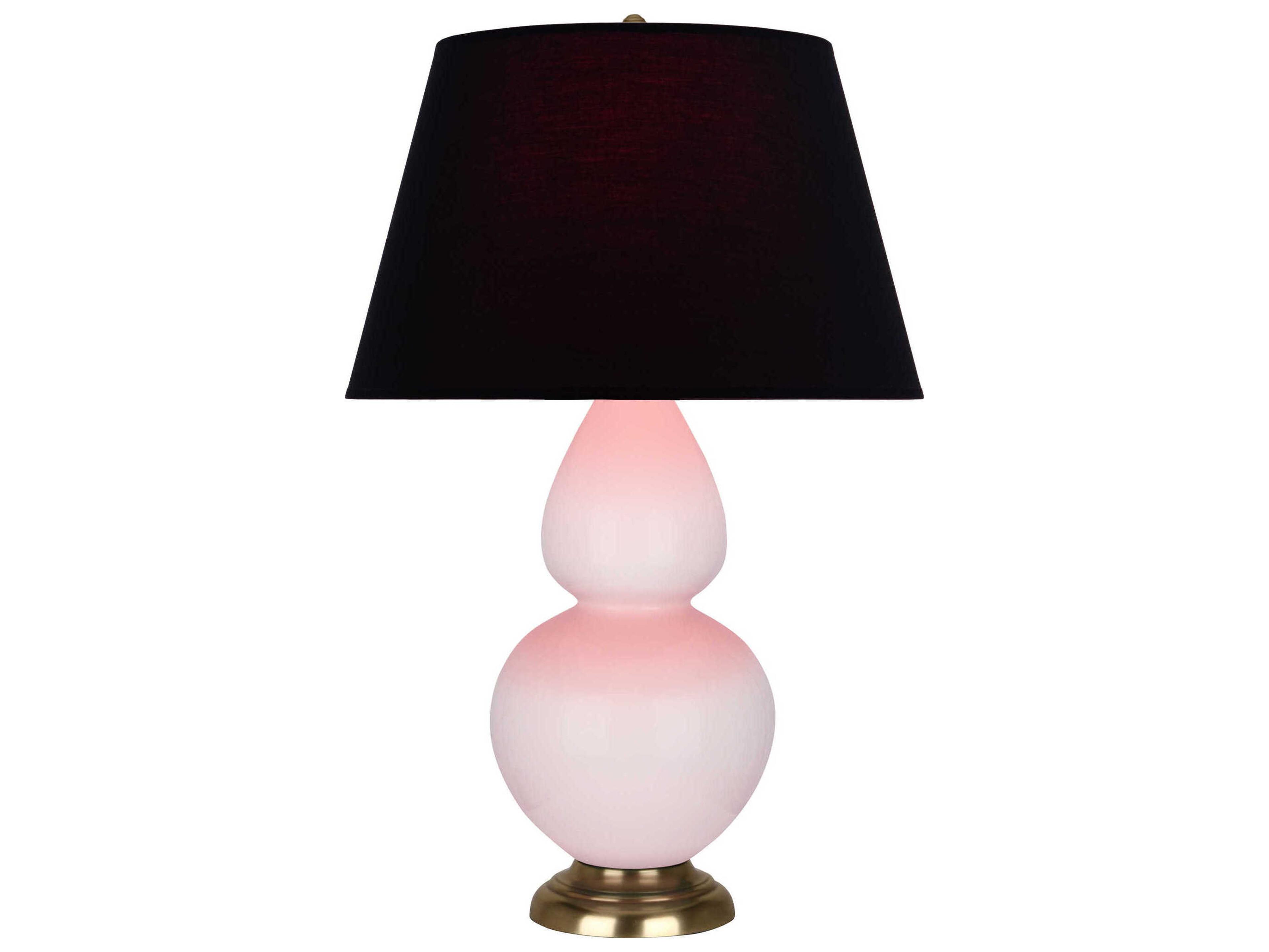 Robert Abbey Double Gourd Rose Water Glazed Pink Buffet Lamp