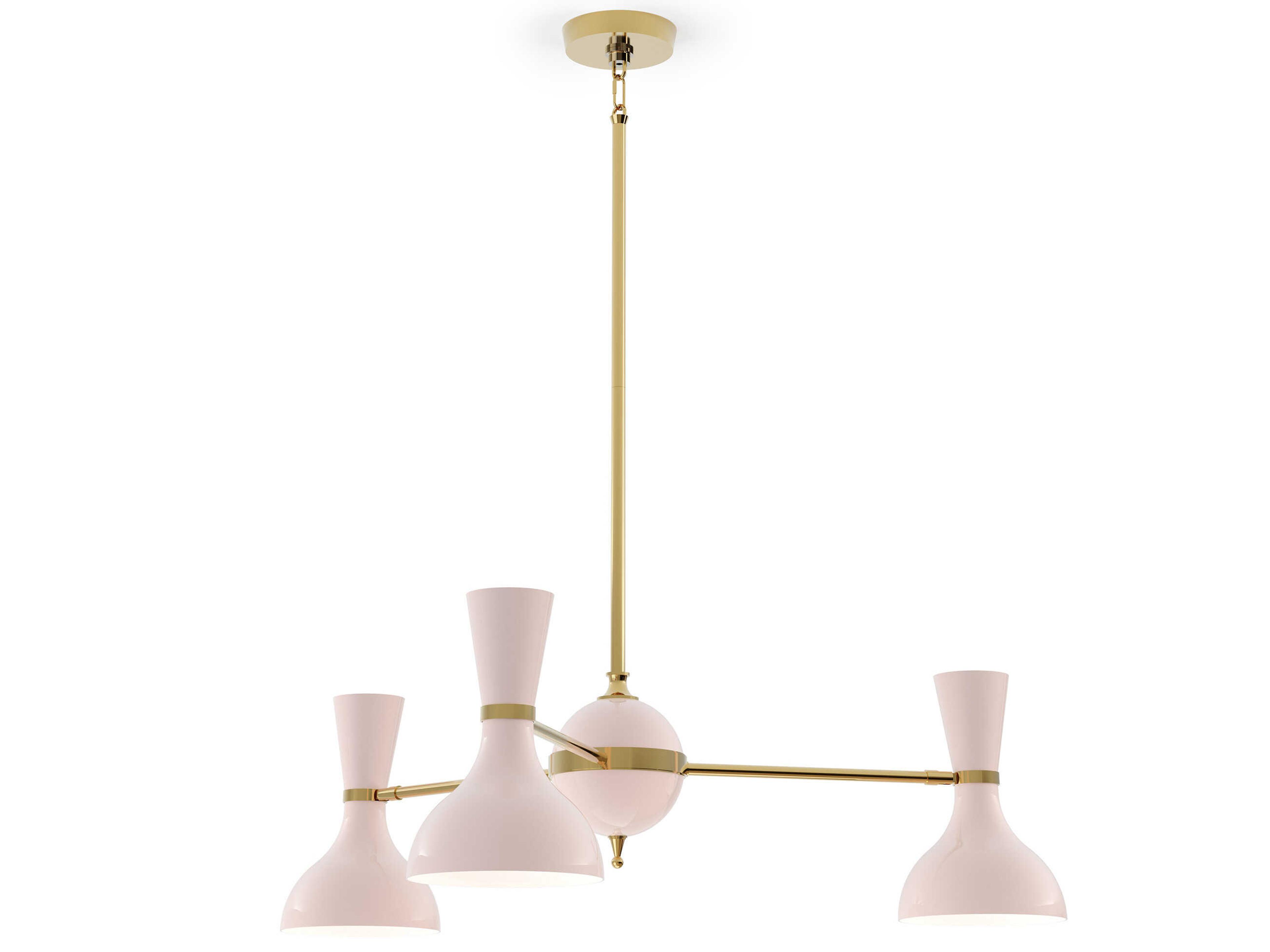 Clare 3-Light Rose Water Pink Chandelier