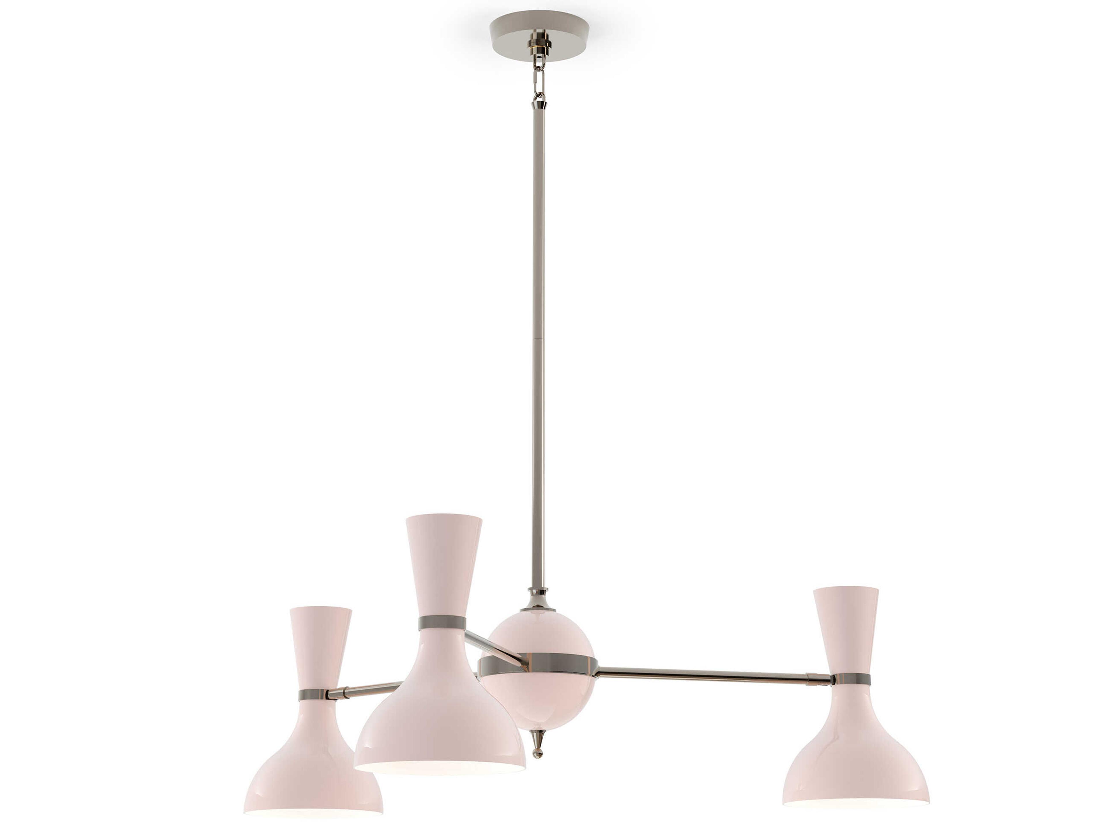 Robert Abbey Clare 3-Light Rose Water Pink Chandelier