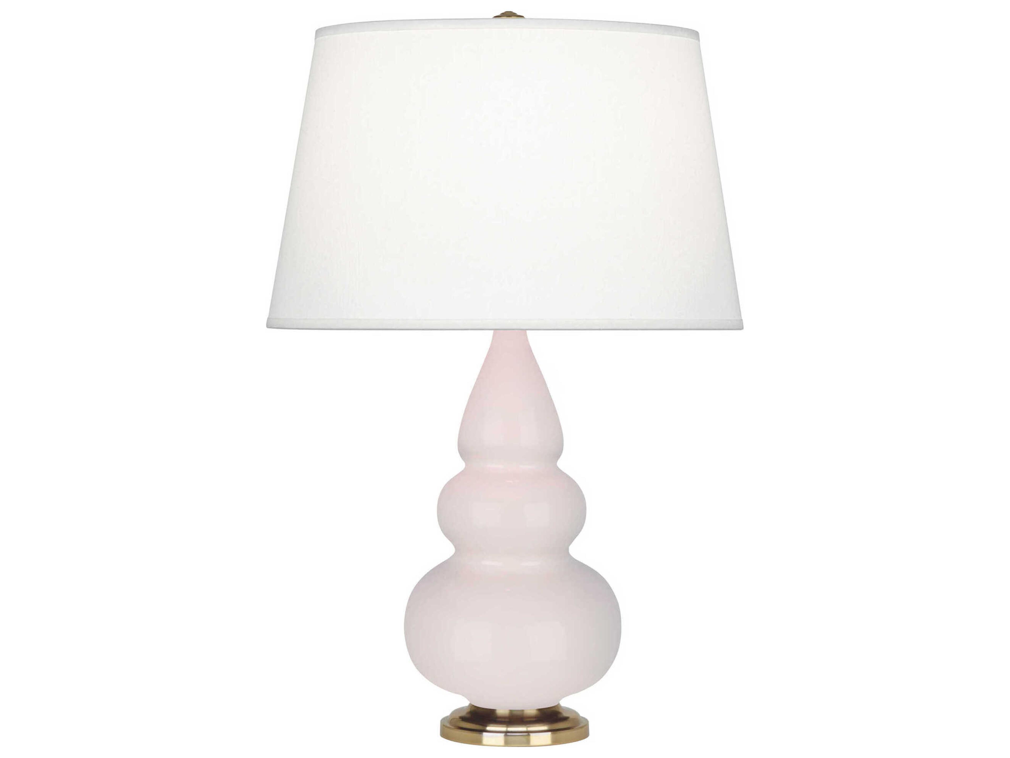 Small Triple Gourd Rose Water Glazed Pink Table Lamp