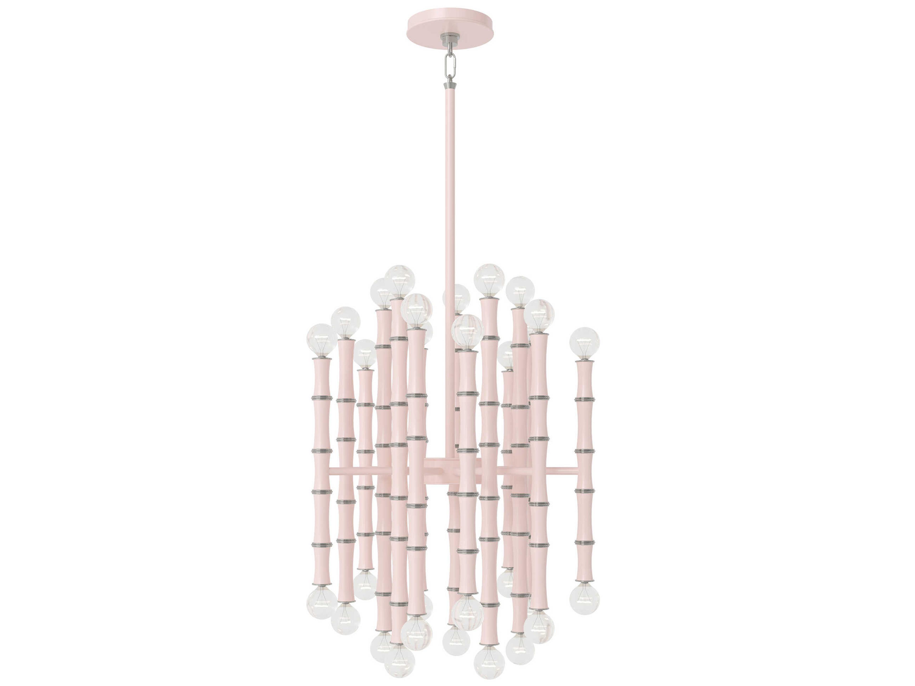 Robert Abbey Kane 30-Light Rose Water Pink Pendant