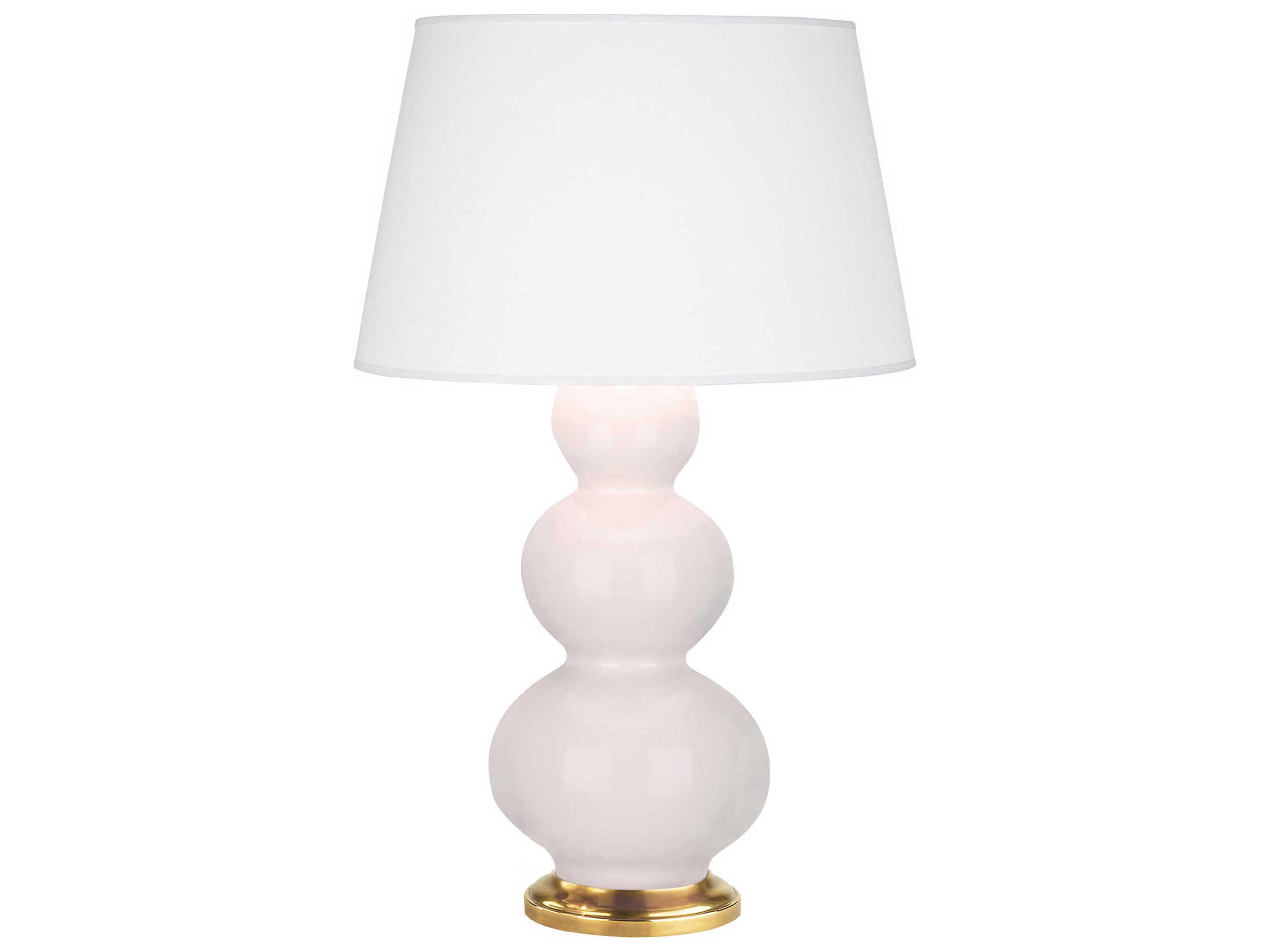 Triple Gourd Rose Water Glazed Pink Buffet Lamp