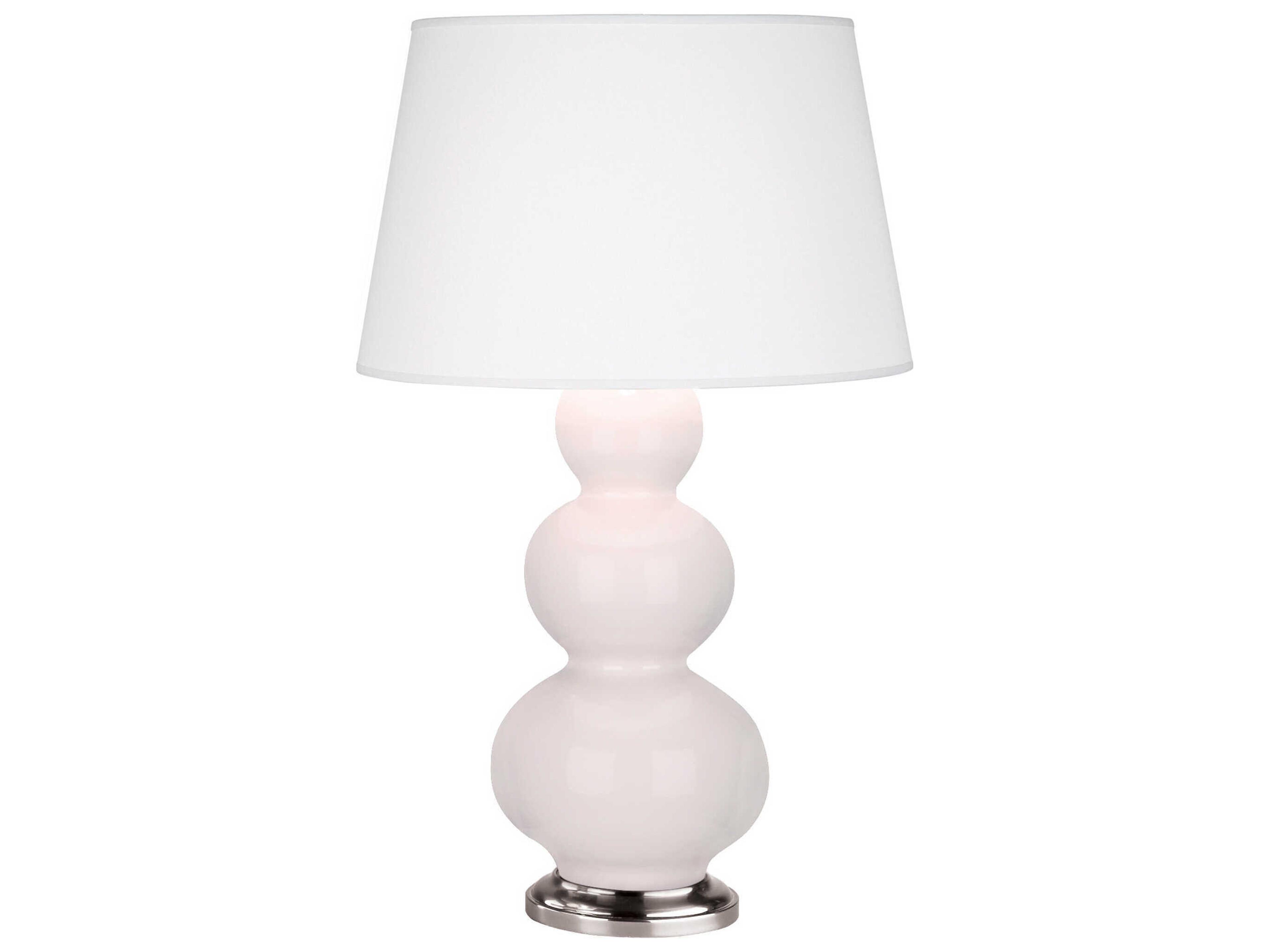 Robert Abbey Triple Gourd Rose Water Glazed Pink Buffet Lamp