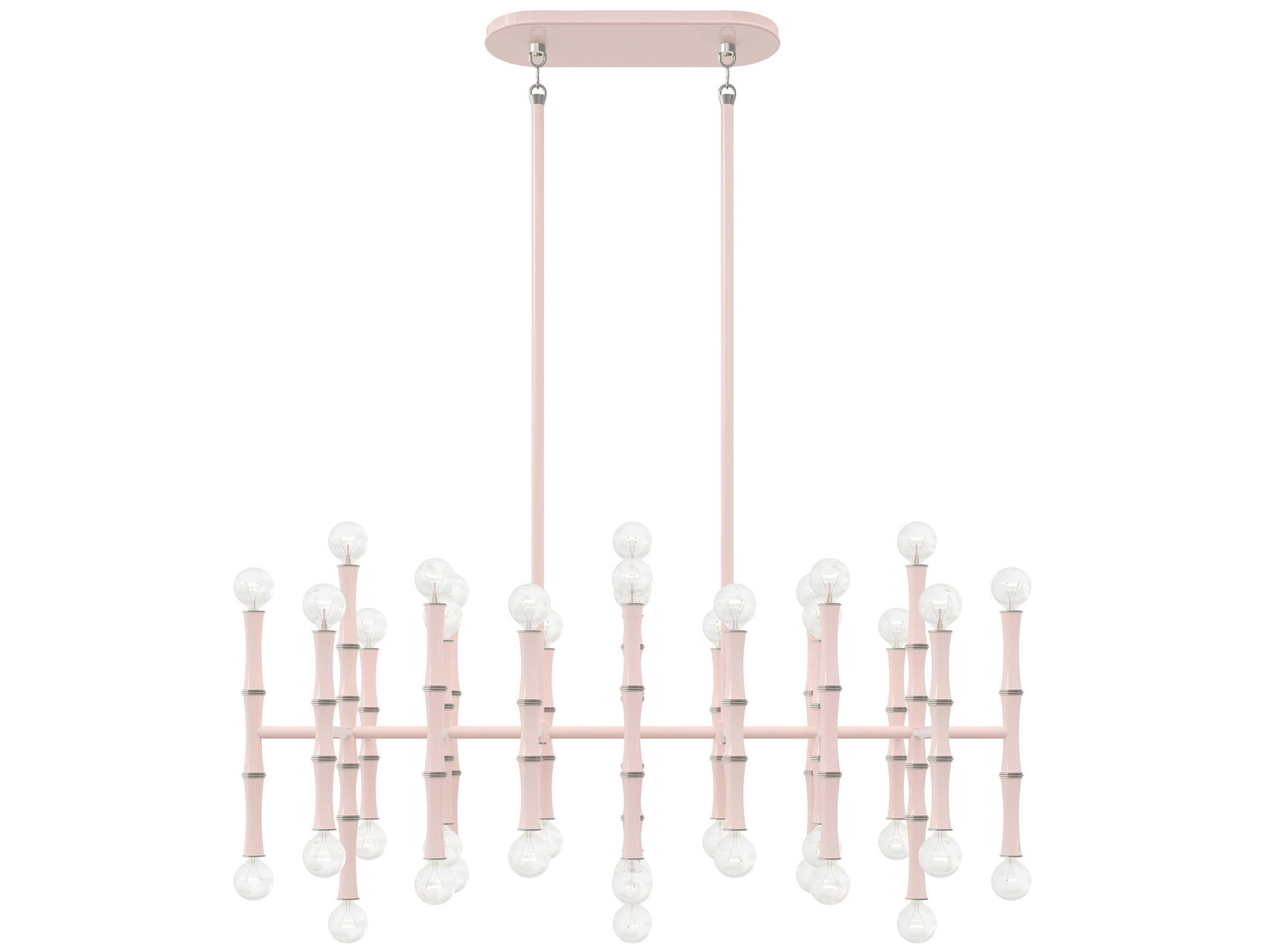 Robert Abbey Kane 42-Light Rose Water Pink Island Pendant