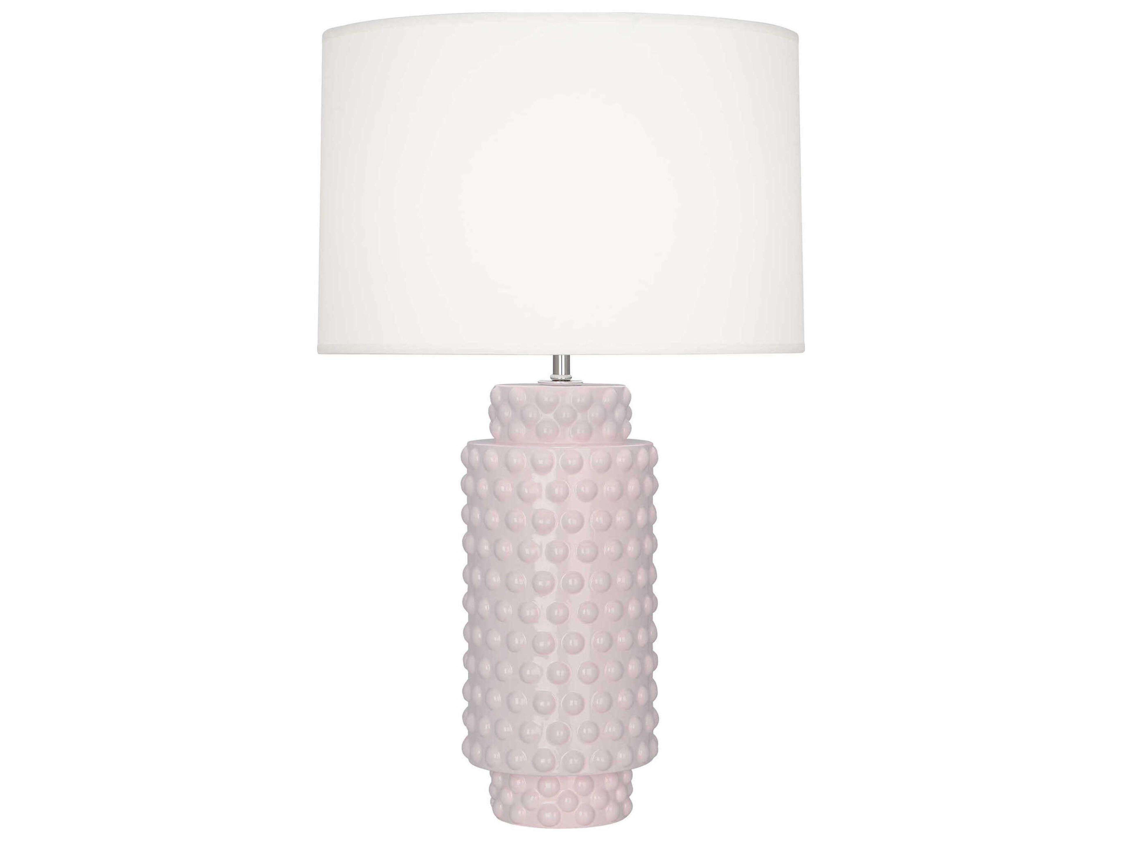 Dolly Rose Water Glazed Textured Pink Buffet Lamp