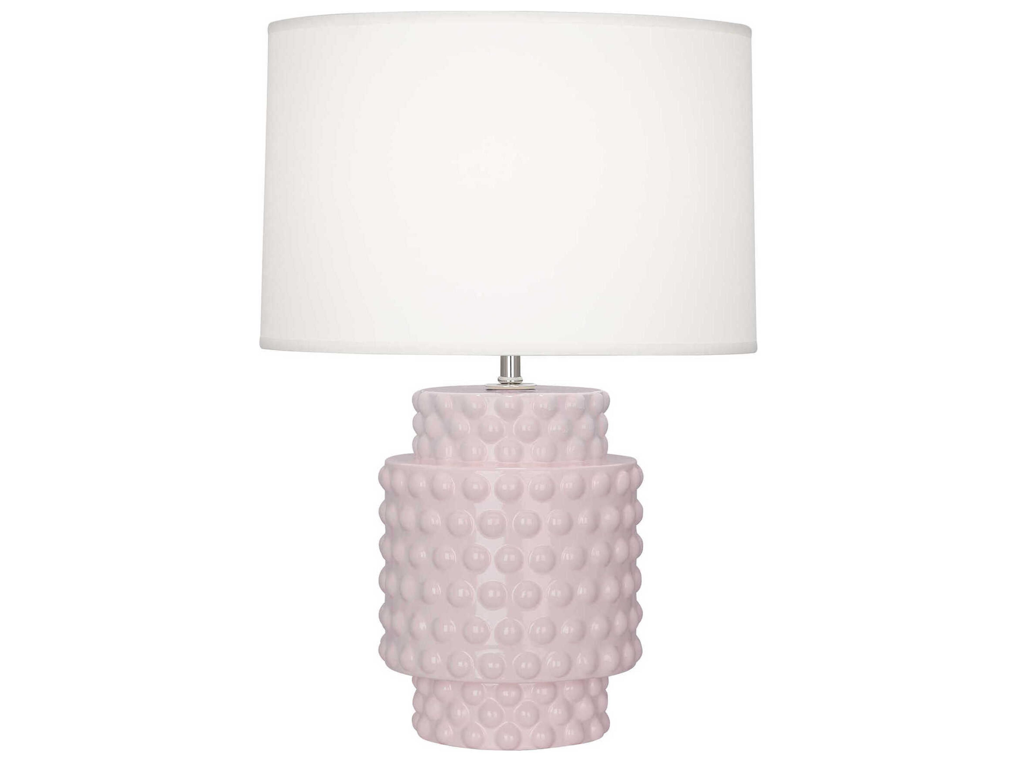 Dolly Rose Water Glazed Textured Pink Table Lamp