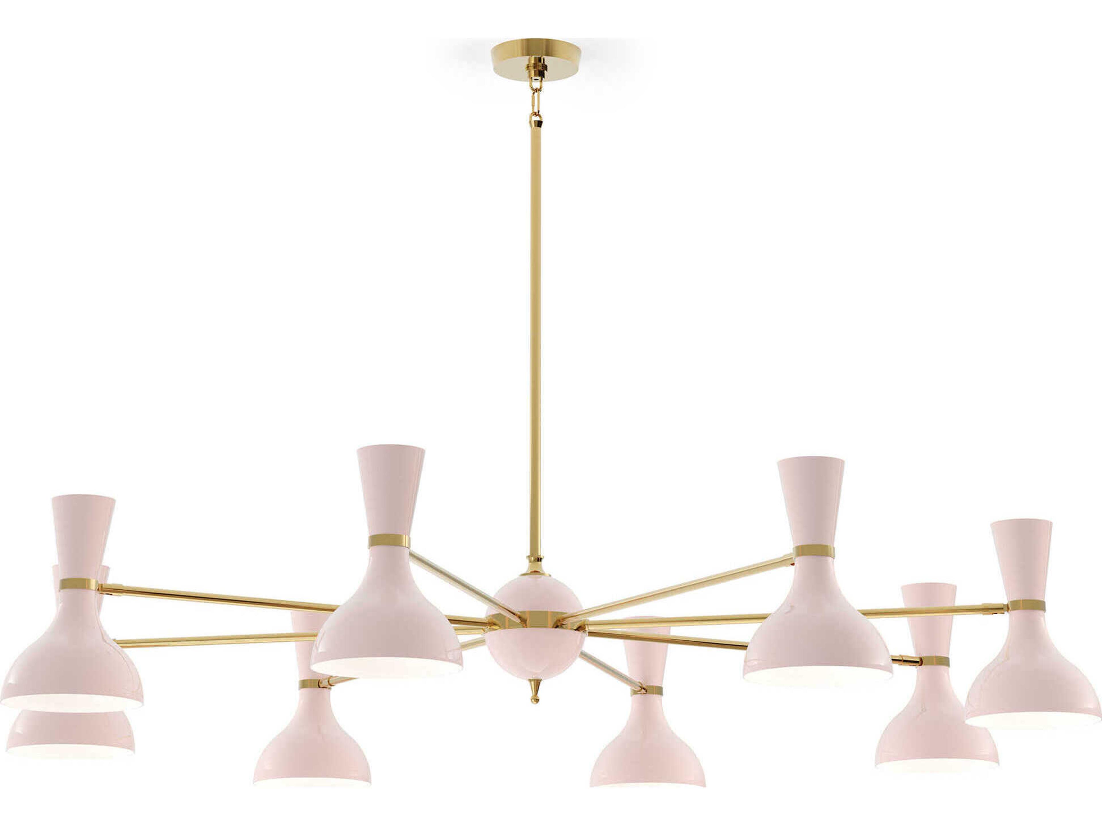 Clare 8-Light Rose Water Pink Chandelier