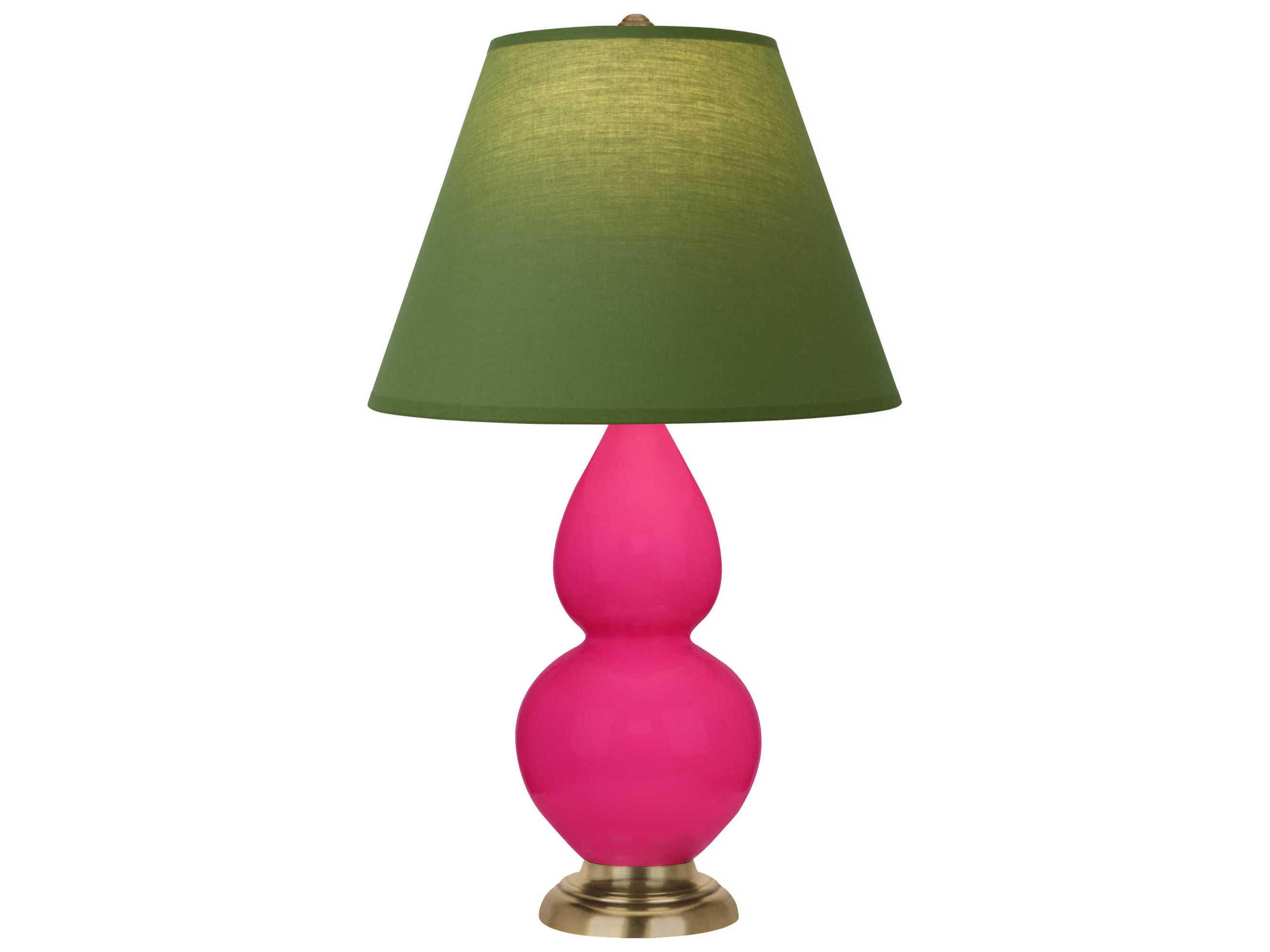 Robert Abbey Small Double Gourd Razzle Rose Glazed Pink Table Lamp