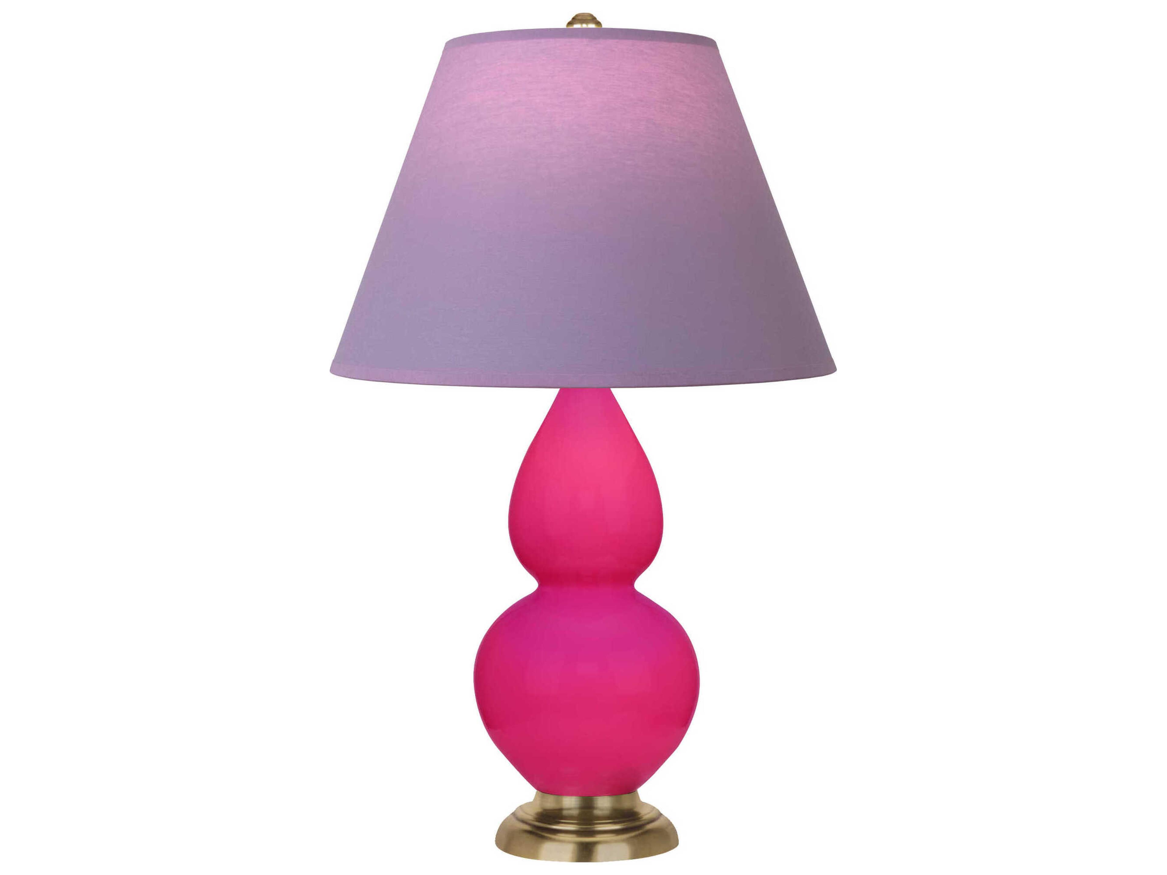 Robert Abbey Small Double Gourd Razzle Rose Glazed Pink Table Lamp
