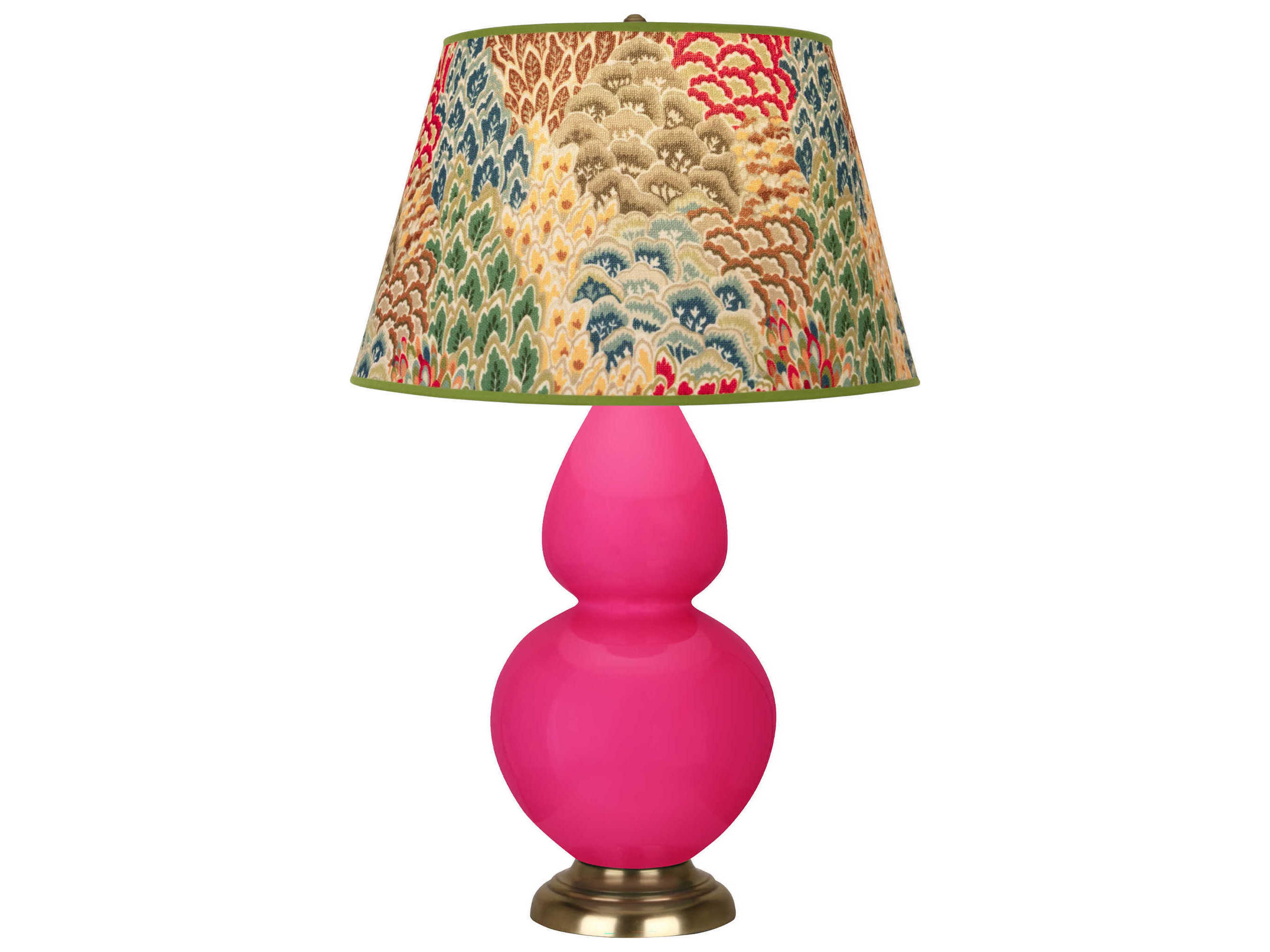 Robert Abbey Double Gourd Razzle Rose Glazed Pink Buffet Lamp