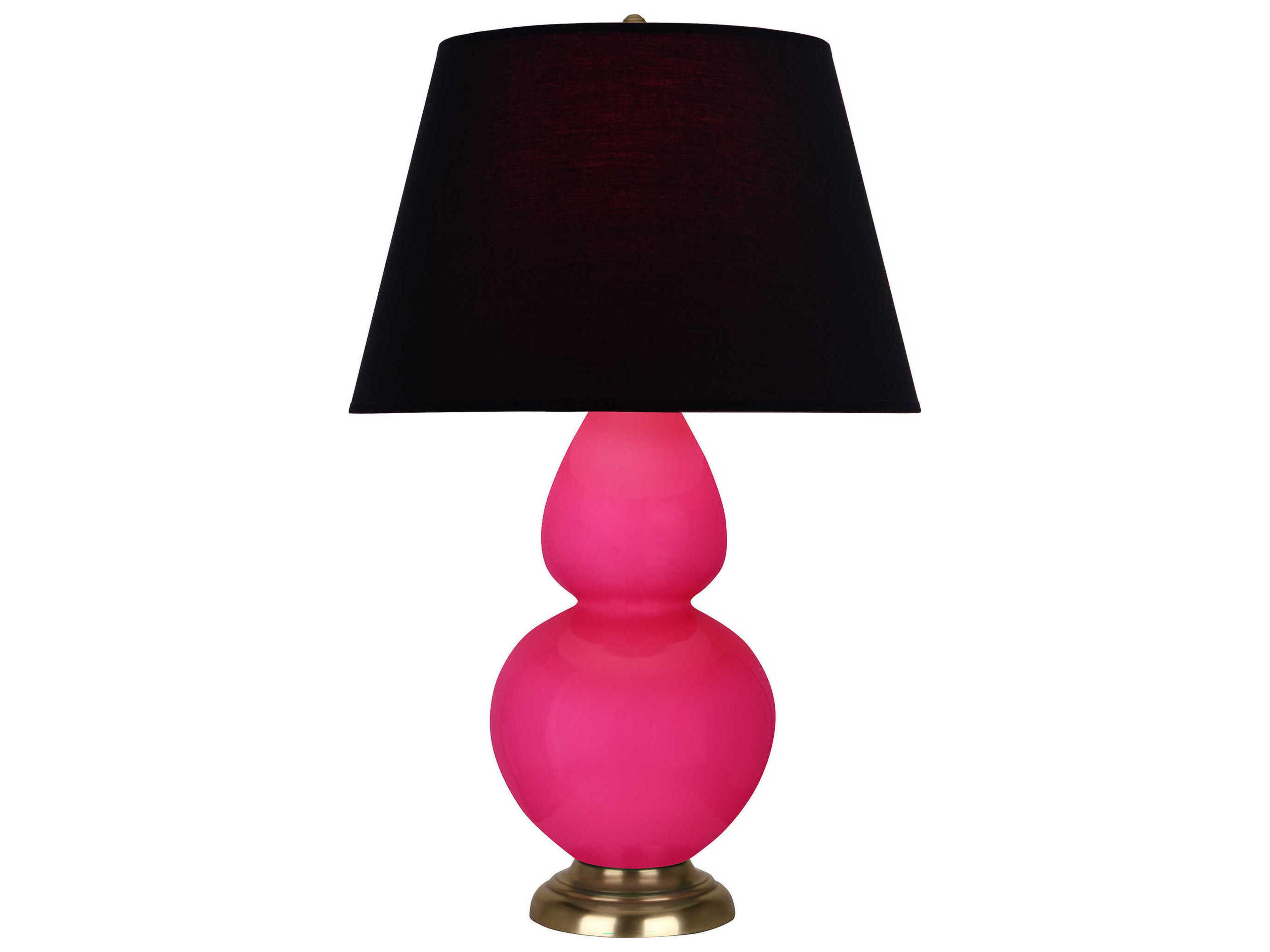 Robert Abbey Double Gourd Razzle Rose Glazed Pink Buffet Lamp