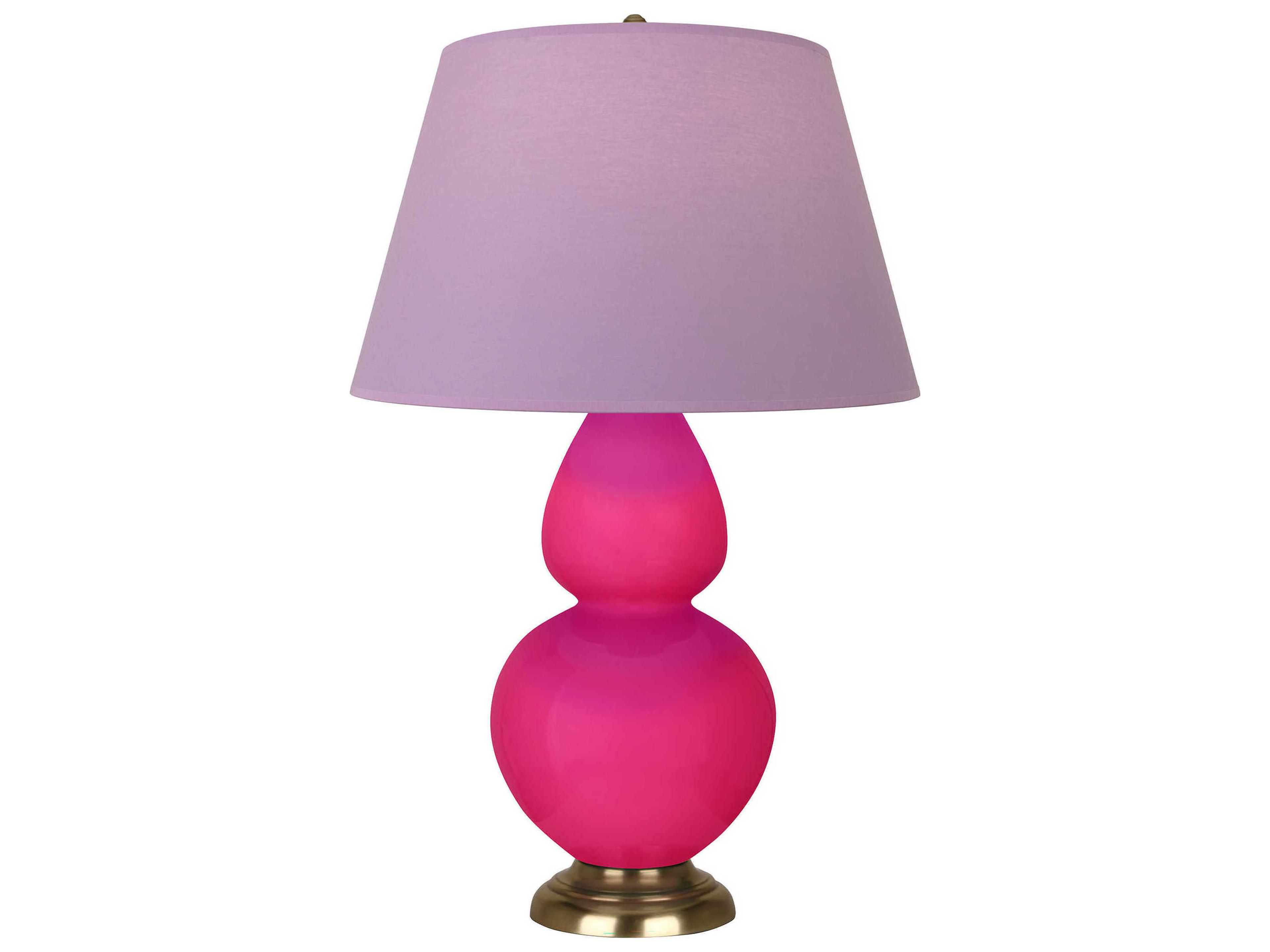 Robert Abbey Double Gourd Razzle Rose Glazed Pink Buffet Lamp