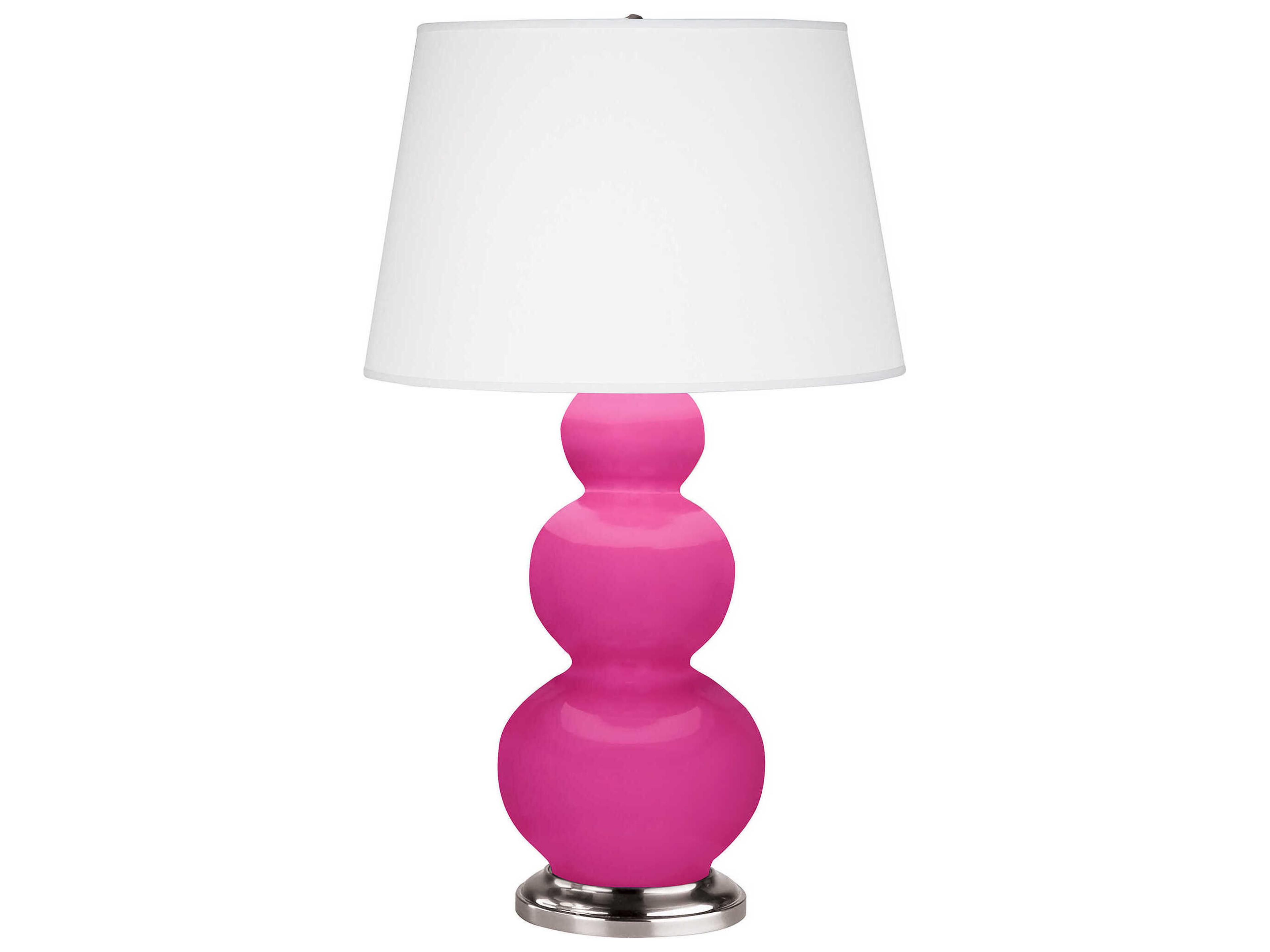 Robert Abbey Triple Gourd Razzle Rose Glazed Pink Buffet Lamp
